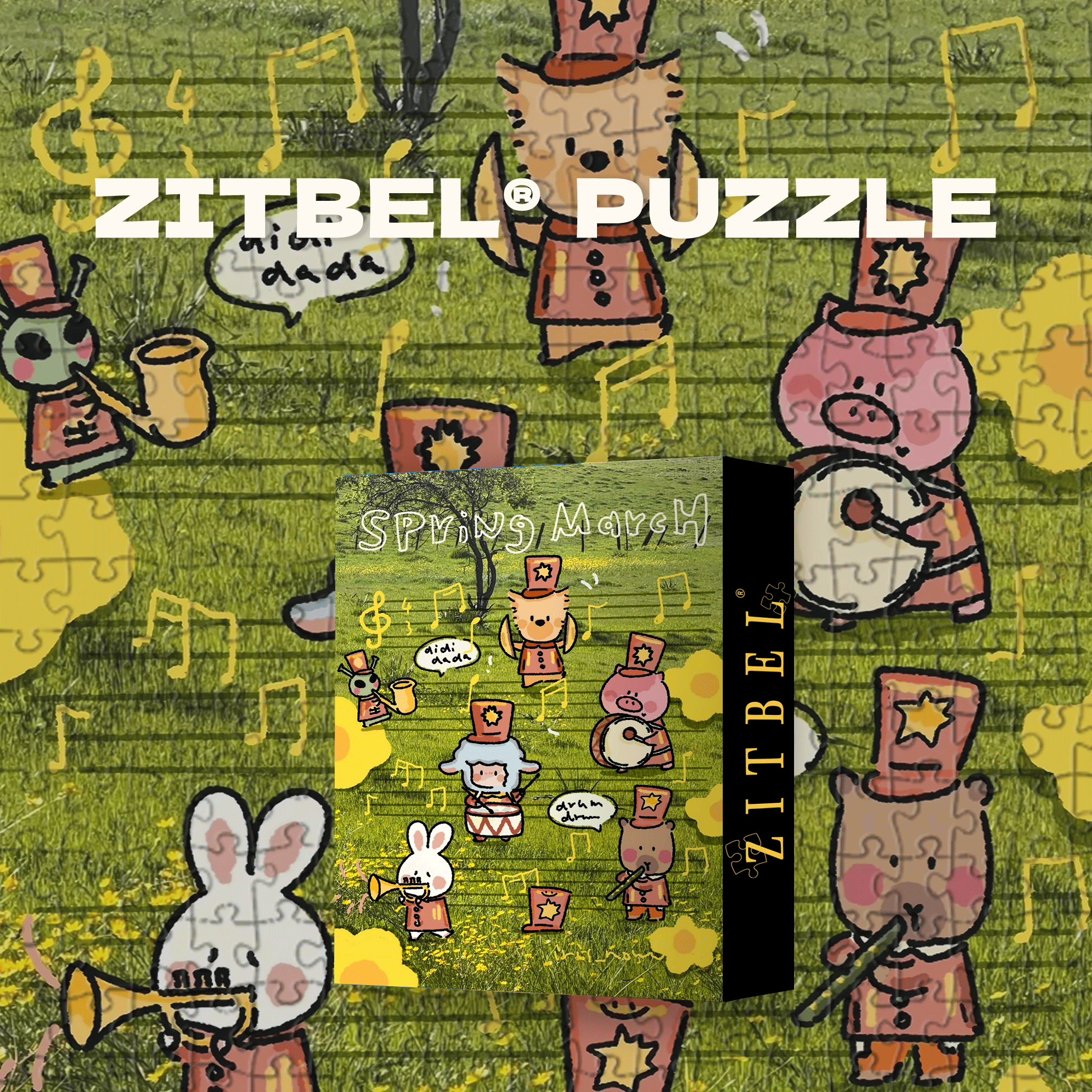 Spring Rhapsody 500pcs/1000pcs Jigsaw Puzzle, Scratch-Resistant, Interactive Family Game & Brain-Boosting DIY Decor, Perfect for Halloween, Christmas & New Year Gifts, Family Puzzle Game