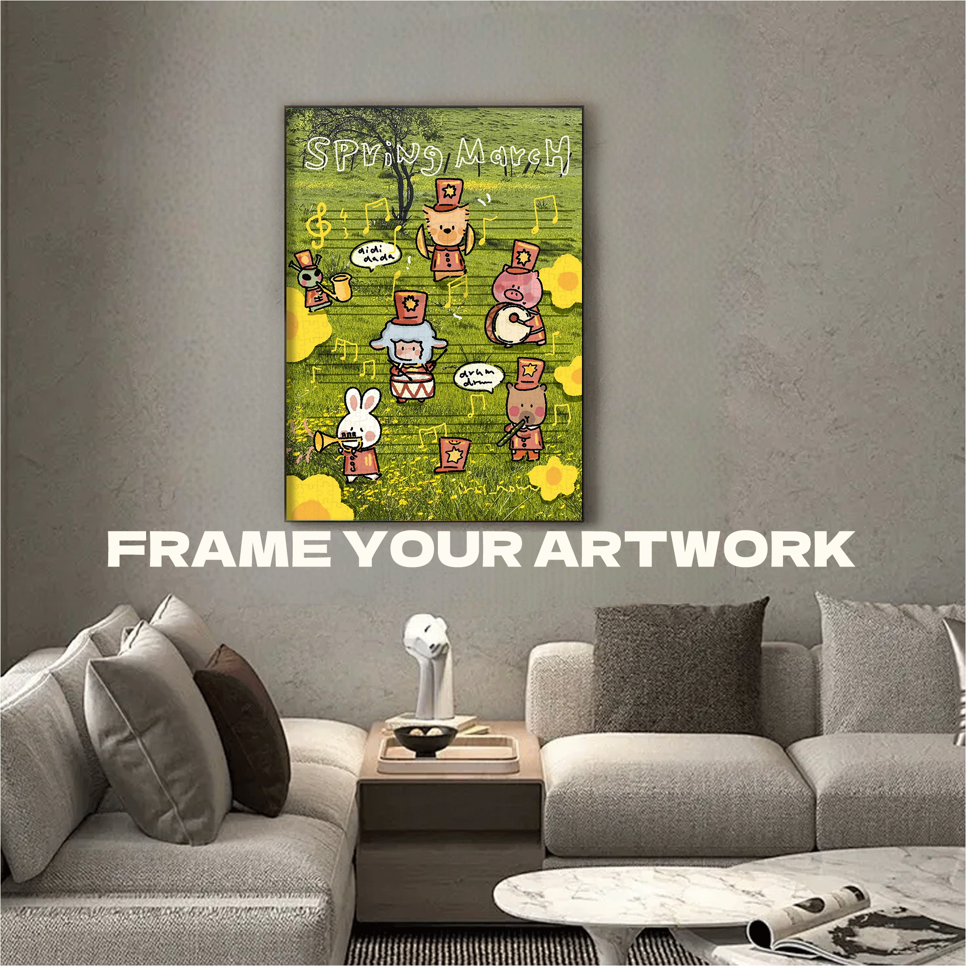 Spring Rhapsody 500pcs/1000pcs Jigsaw Puzzle, Scratch-Resistant, Interactive Family Game & Brain-Boosting DIY Decor, Perfect for Halloween, Christmas & New Year Gifts, Family Puzzle Game