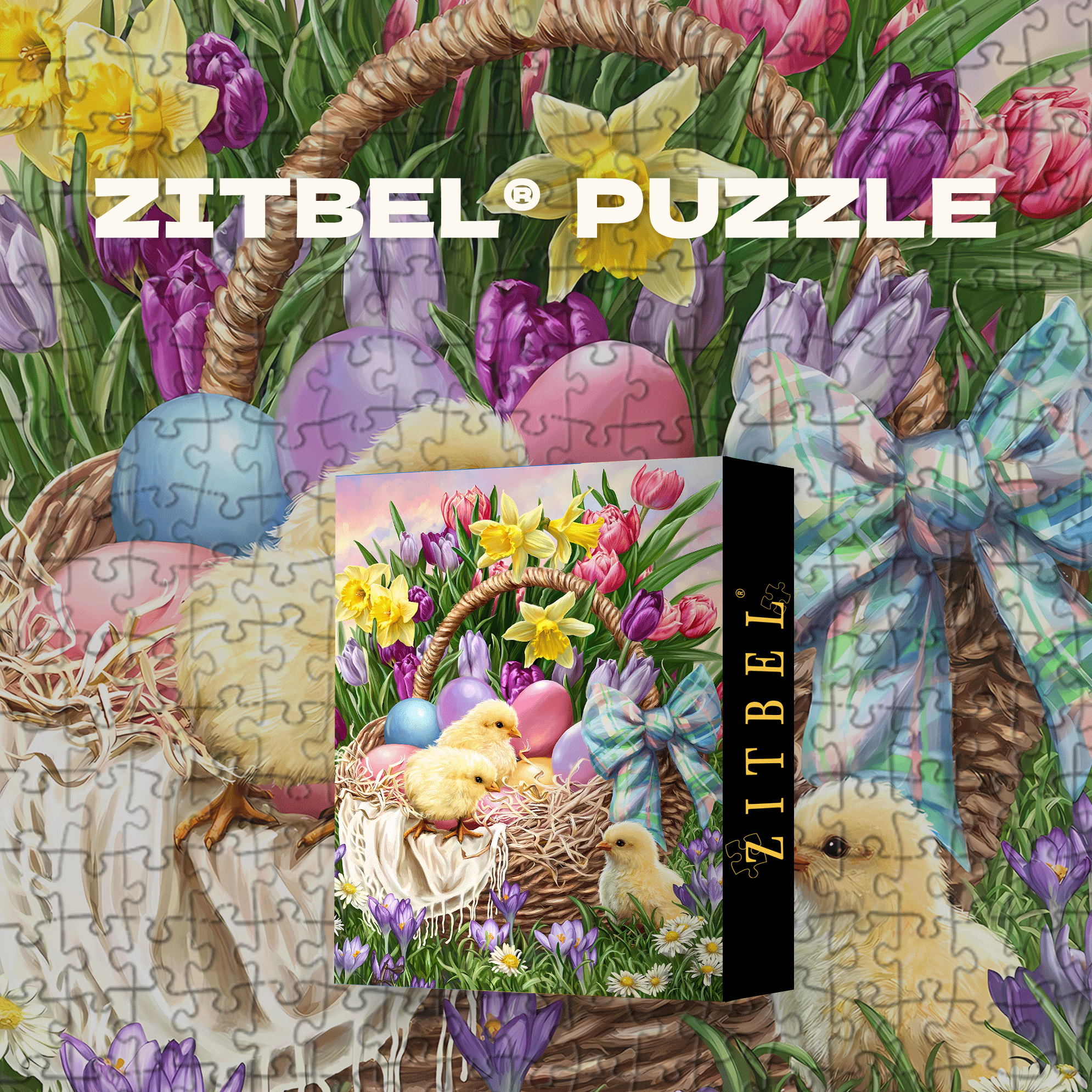 Springbok Basket Full of Spring 500pcs/1000pcs Jigsaw Puzzle, Scratch-Resistant, Interactive Family Game & Brain-Boosting DIY Decor, Perfect for Halloween, Christmas & New Year Gifts, Family Puzzle Game