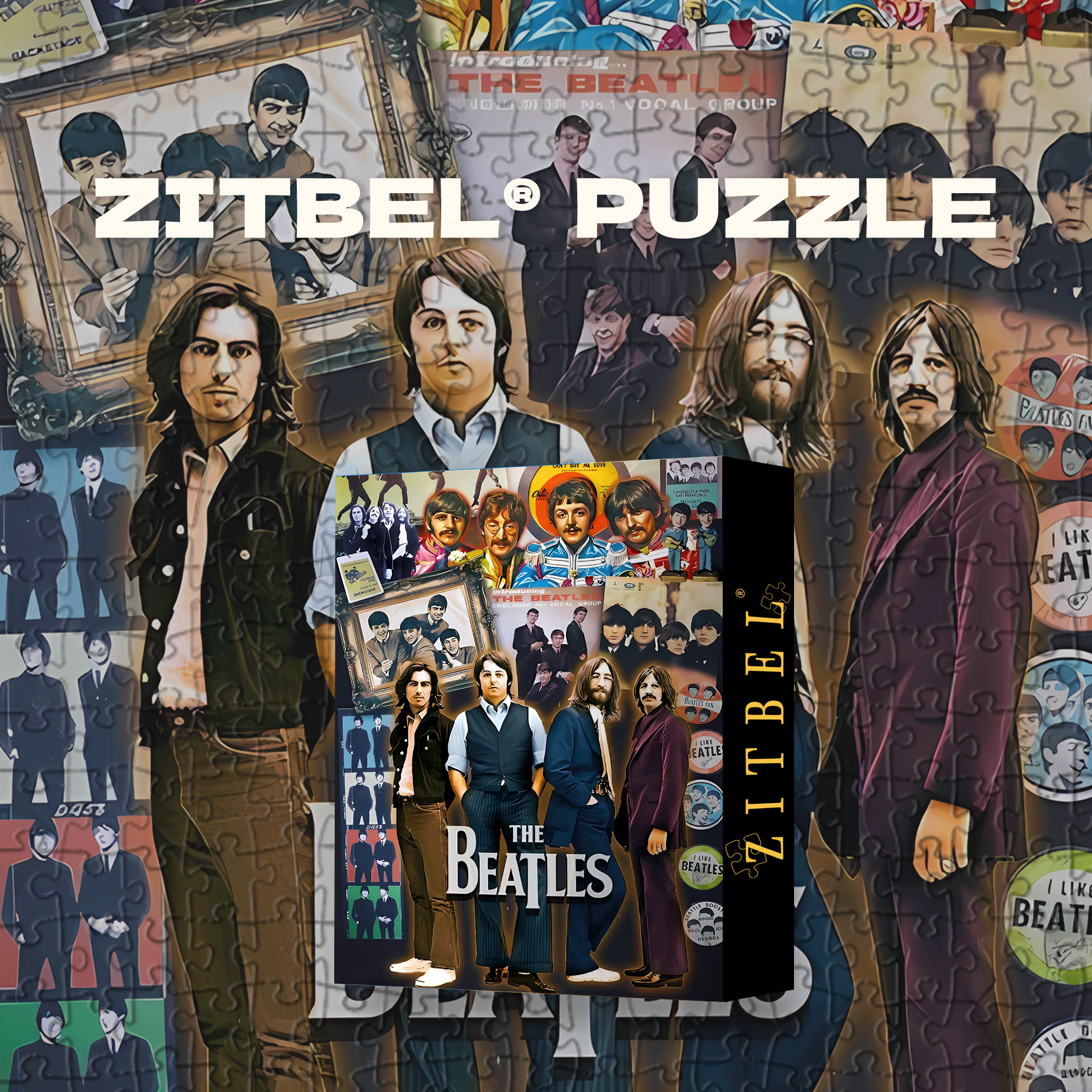 The Beatles 500pcs/1000pcs Jigsaw Puzzle, Scratch-Resistant, Interactive Family Game & Brain-Boosting DIY Decor, Perfect for Halloween, Christmas & New Year Gifts, Family Puzzle Game