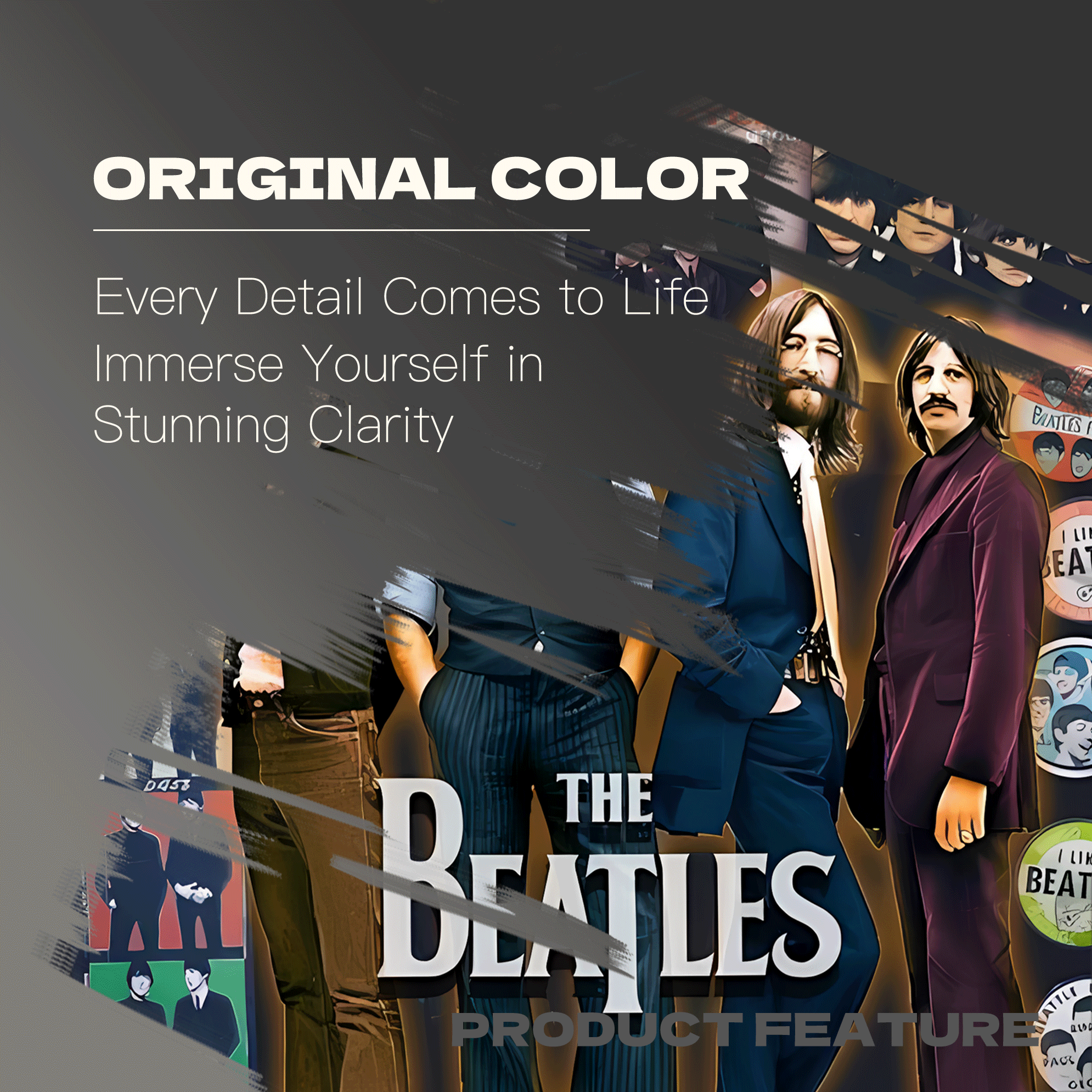 The Beatles 500pcs/1000pcs Jigsaw Puzzle, Scratch-Resistant, Interactive Family Game & Brain-Boosting DIY Decor, Perfect for Halloween, Christmas & New Year Gifts, Family Puzzle Game