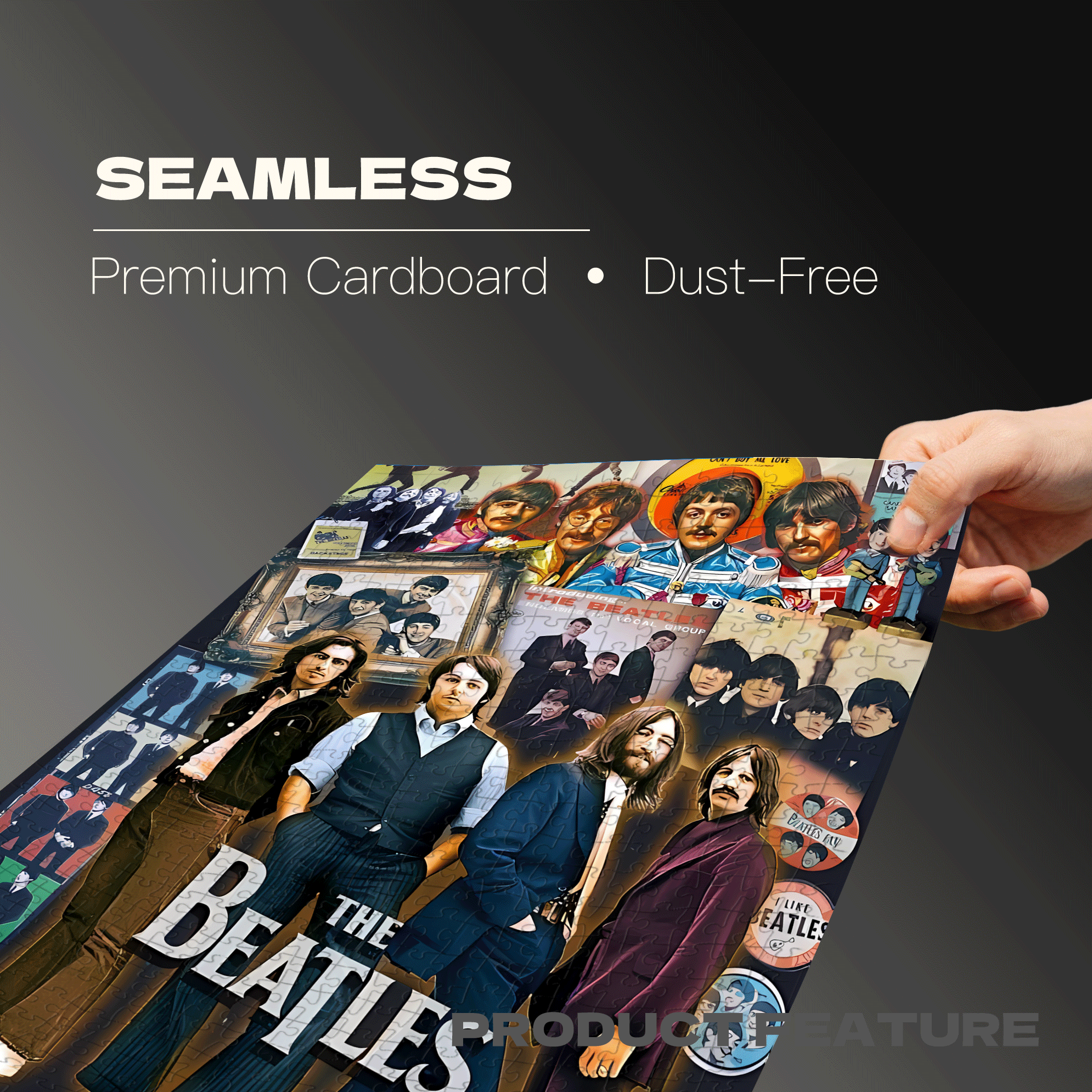 The Beatles 500pcs/1000pcs Jigsaw Puzzle, Scratch-Resistant, Interactive Family Game & Brain-Boosting DIY Decor, Perfect for Halloween, Christmas & New Year Gifts, Family Puzzle Game