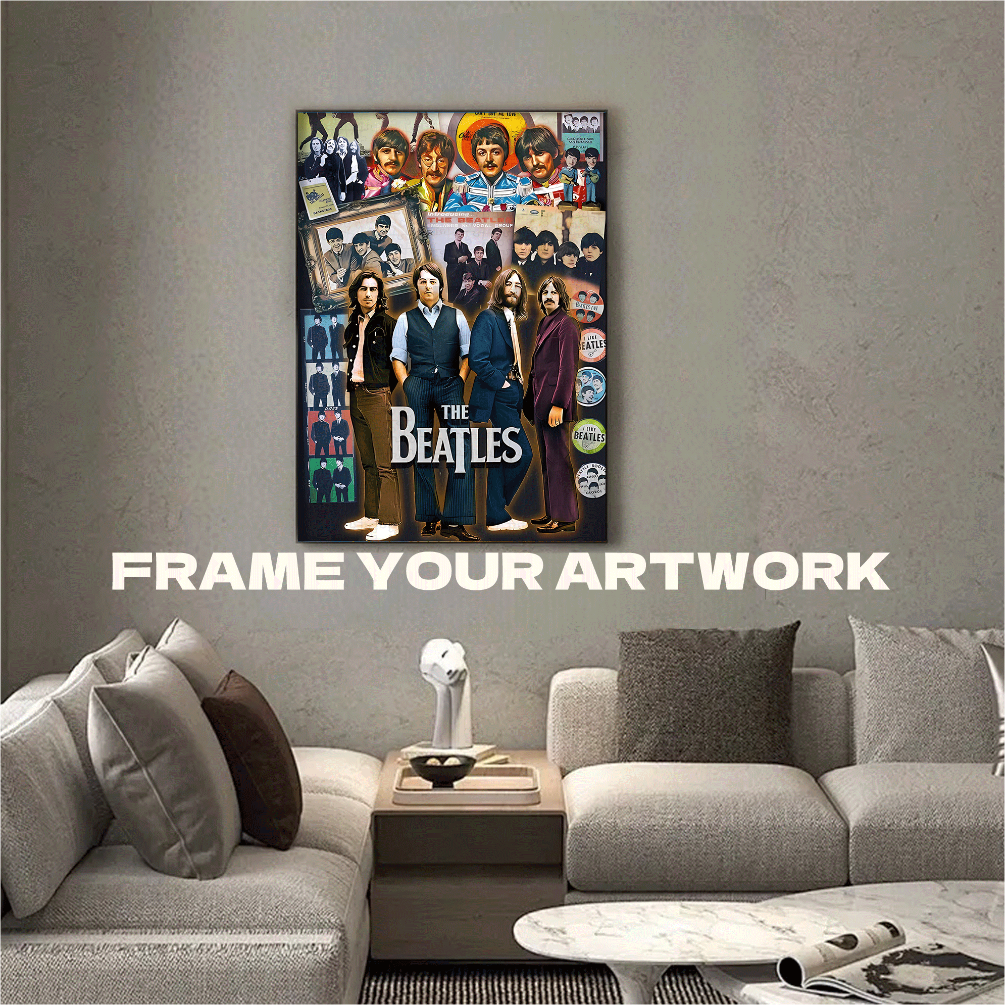 The Beatles 500pcs/1000pcs Jigsaw Puzzle, Scratch-Resistant, Interactive Family Game & Brain-Boosting DIY Decor, Perfect for Halloween, Christmas & New Year Gifts, Family Puzzle Game