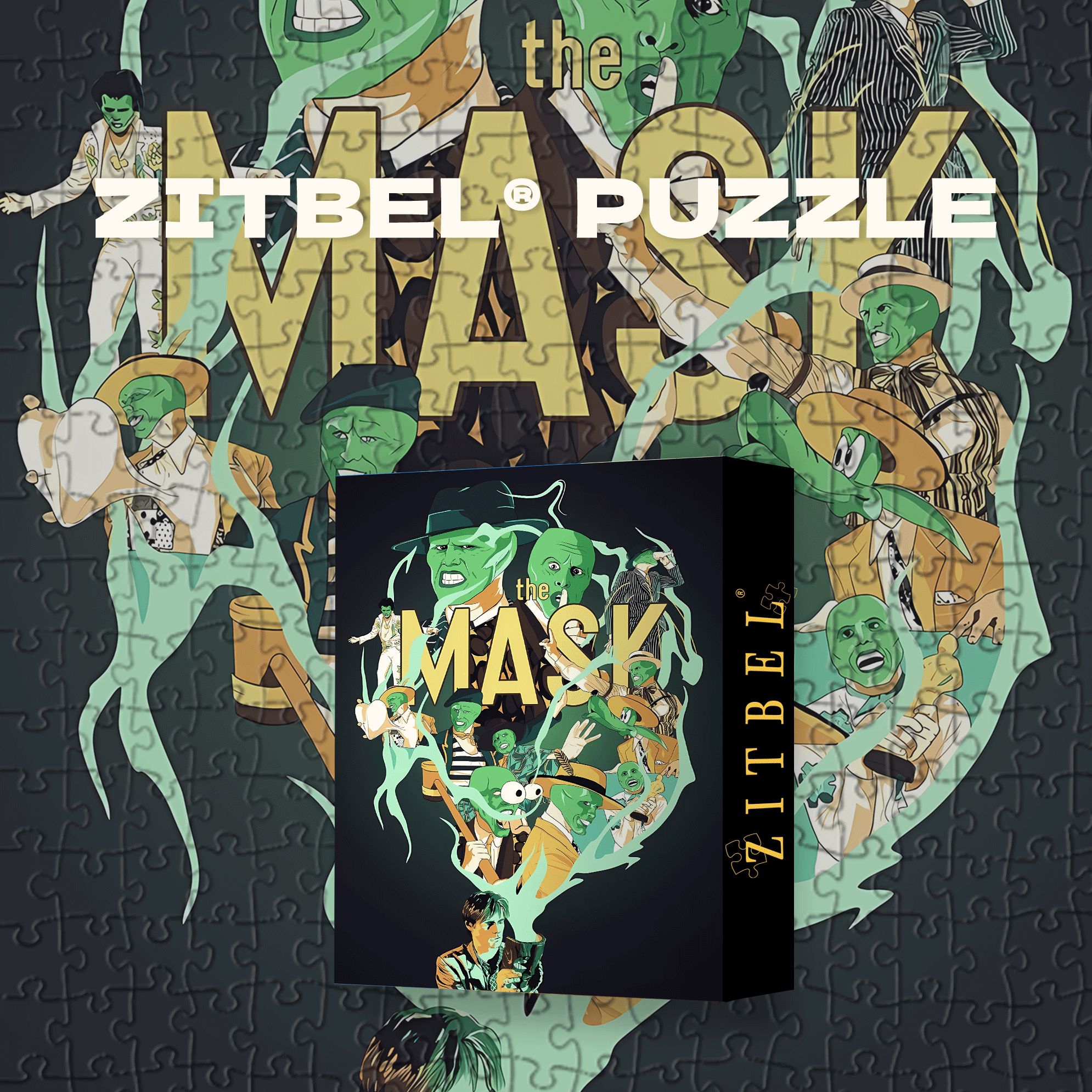 The Mask (1994) 500pcs/1000pcs Jigsaw Puzzle, Scratch-Resistant, Interactive Family Game & Brain-Boosting DIY Decor, Perfect for Halloween, Christmas & New Year Gifts, Family Puzzle Game