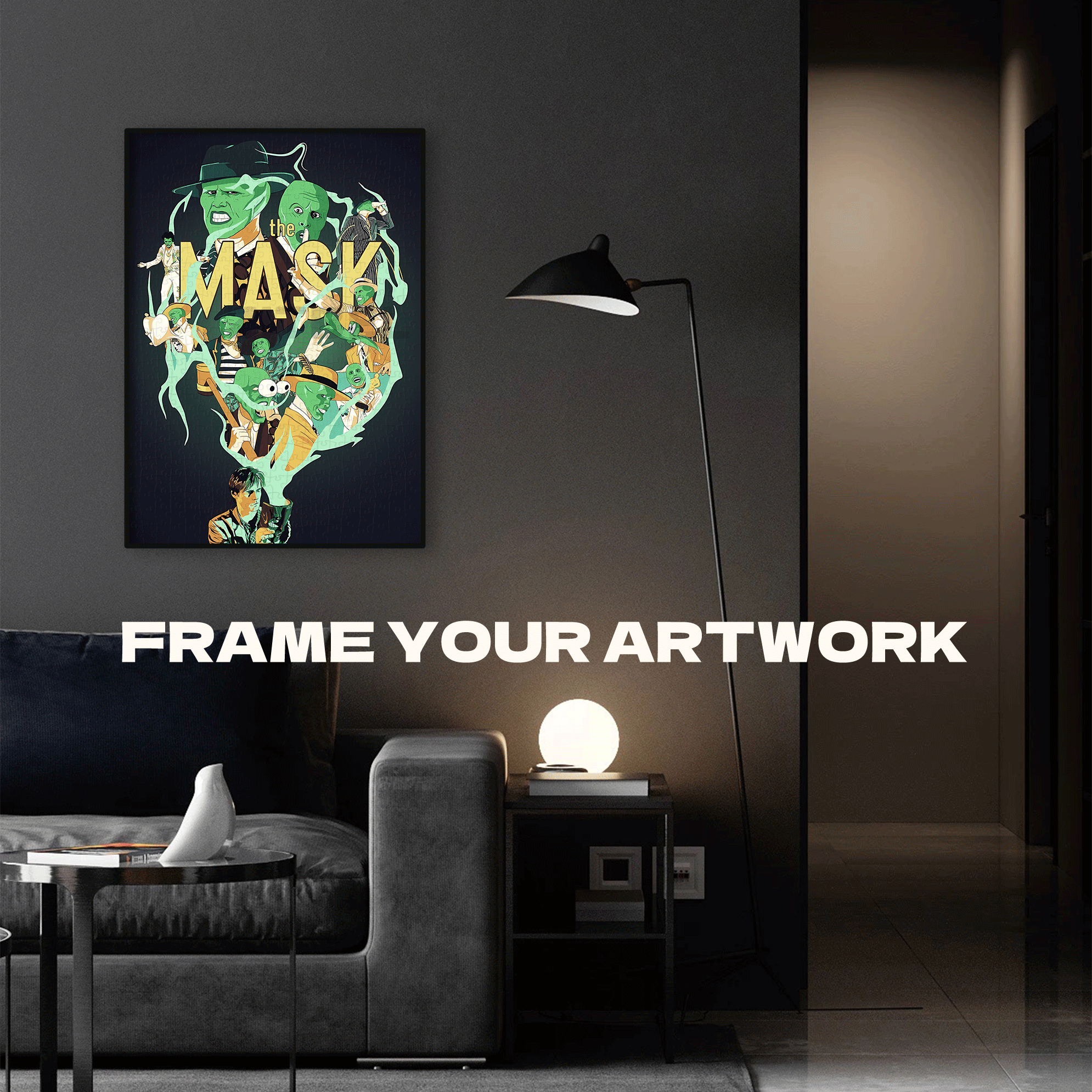 The Mask (1994) 500pcs/1000pcs Jigsaw Puzzle, Scratch-Resistant, Interactive Family Game & Brain-Boosting DIY Decor, Perfect for Halloween, Christmas & New Year Gifts, Family Puzzle Game