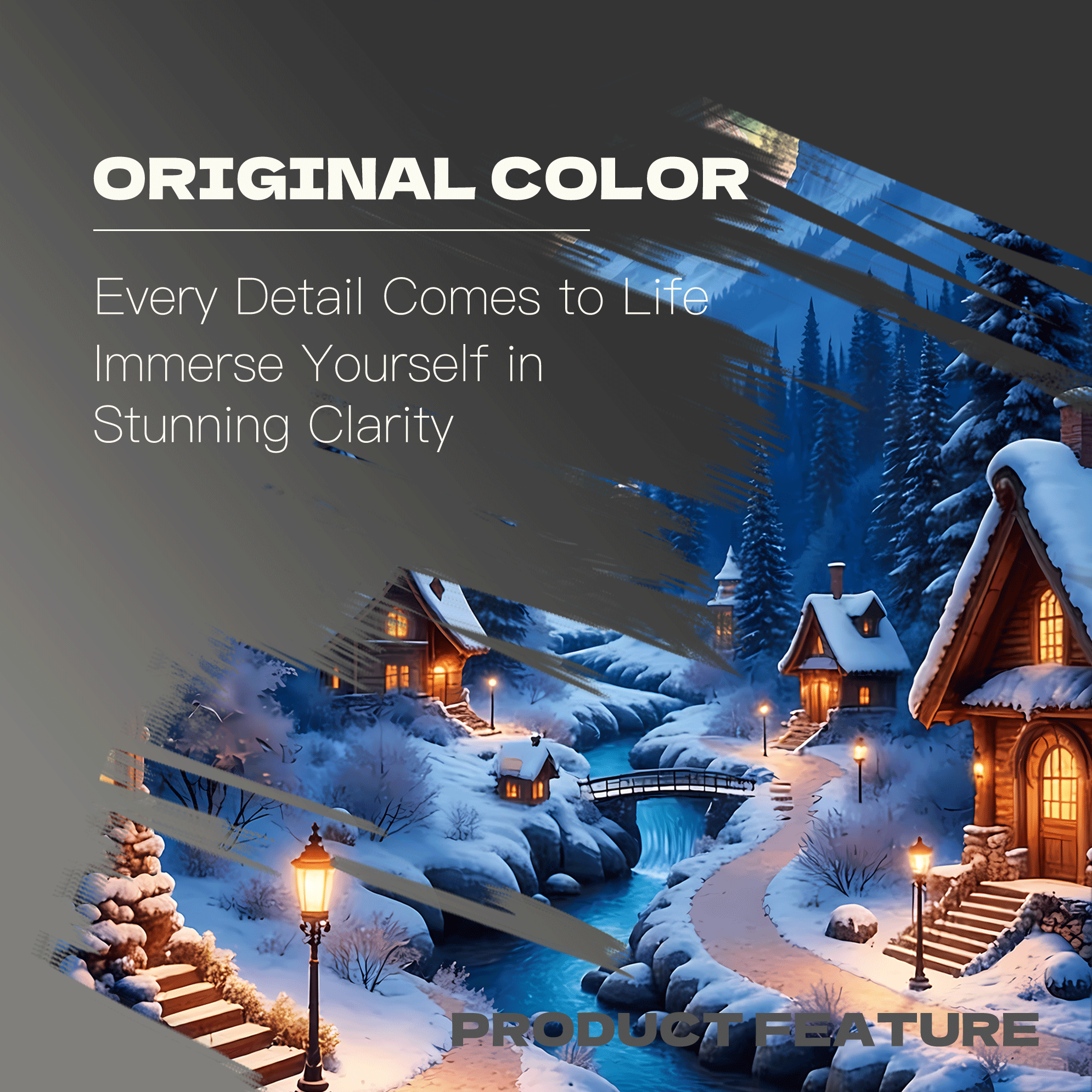 Winter Northern Village 500pcs/1000pcs Jigsaw Puzzle, Scratch-Resistant, Interactive Family Game & Brain-Boosting DIY Decor, Perfect for Halloween, Christmas & New Year Gifts, Family Puzzle Game