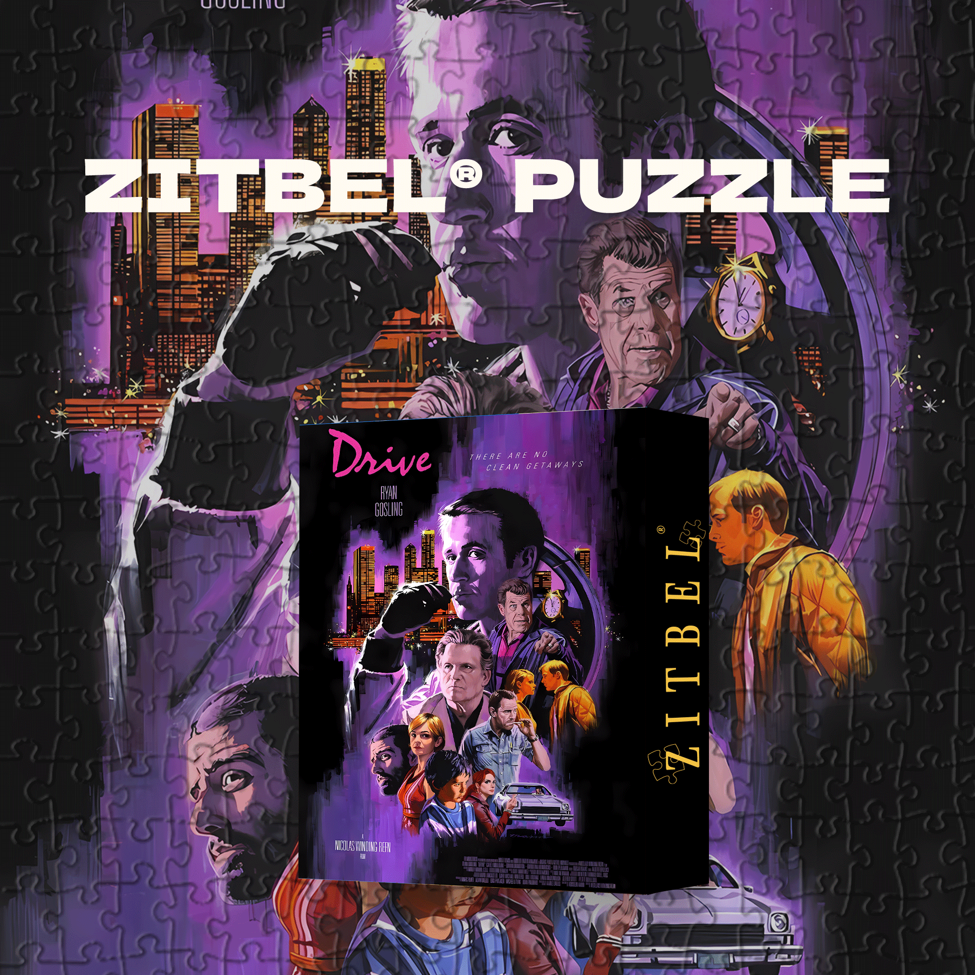 Drive (2011) 500pcs/1000pcs Jigsaw Puzzle, Scratch-Resistant, Interactive Family Game & Brain-Boosting DIY Decor, Perfect for Halloween, Christmas & New Year Gifts, Family Puzzle Game