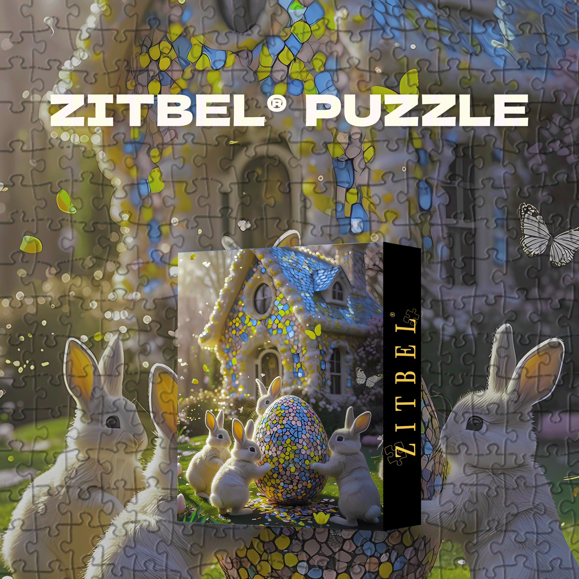 Easter, joy and celebration 500pcs/1000pcs Jigsaw Puzzle, Scratch-Resistant, Interactive Family Game & Brain-Boosting DIY Decor, Perfect for Halloween, Christmas & New Year Gifts, Family Puzzle Game