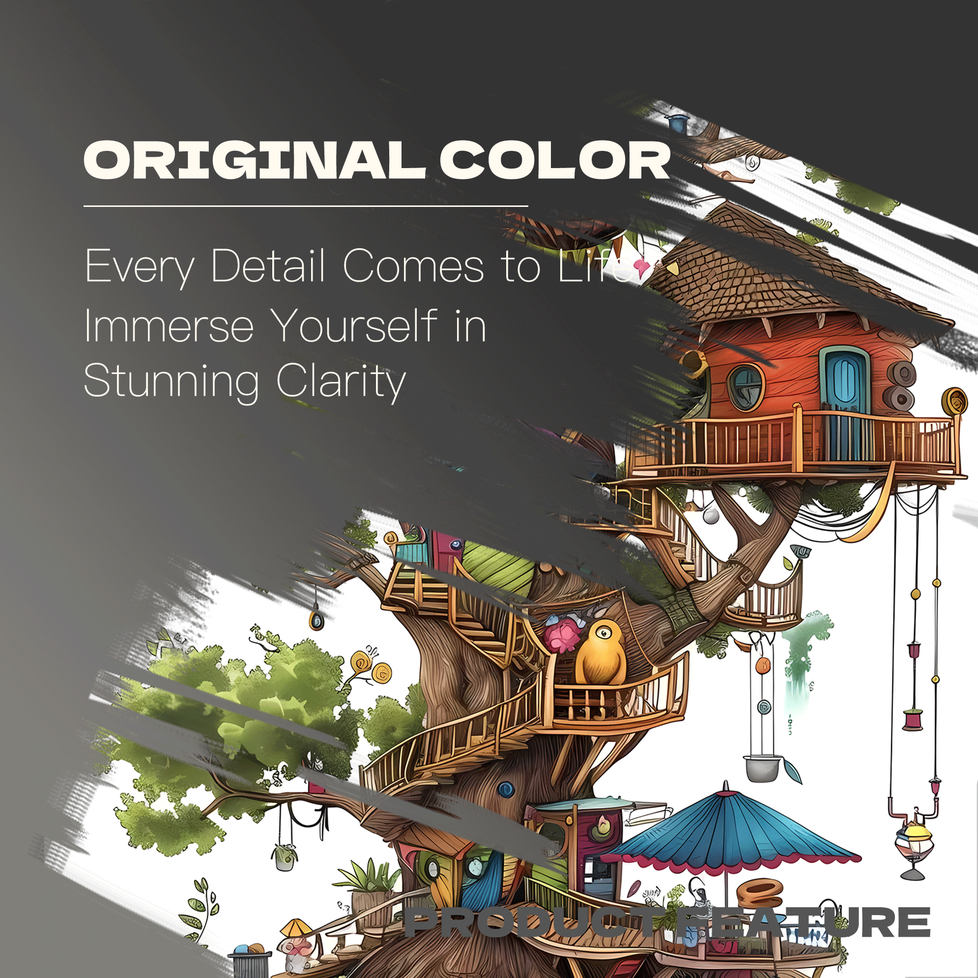 Giant Tree House 500pcs/1000pcs Jigsaw Puzzle, Scratch-Resistant, Interactive Family Game & Brain-Boosting DIY Decor, Perfect for Halloween, Christmas & New Year Gifts, Family Puzzle Game