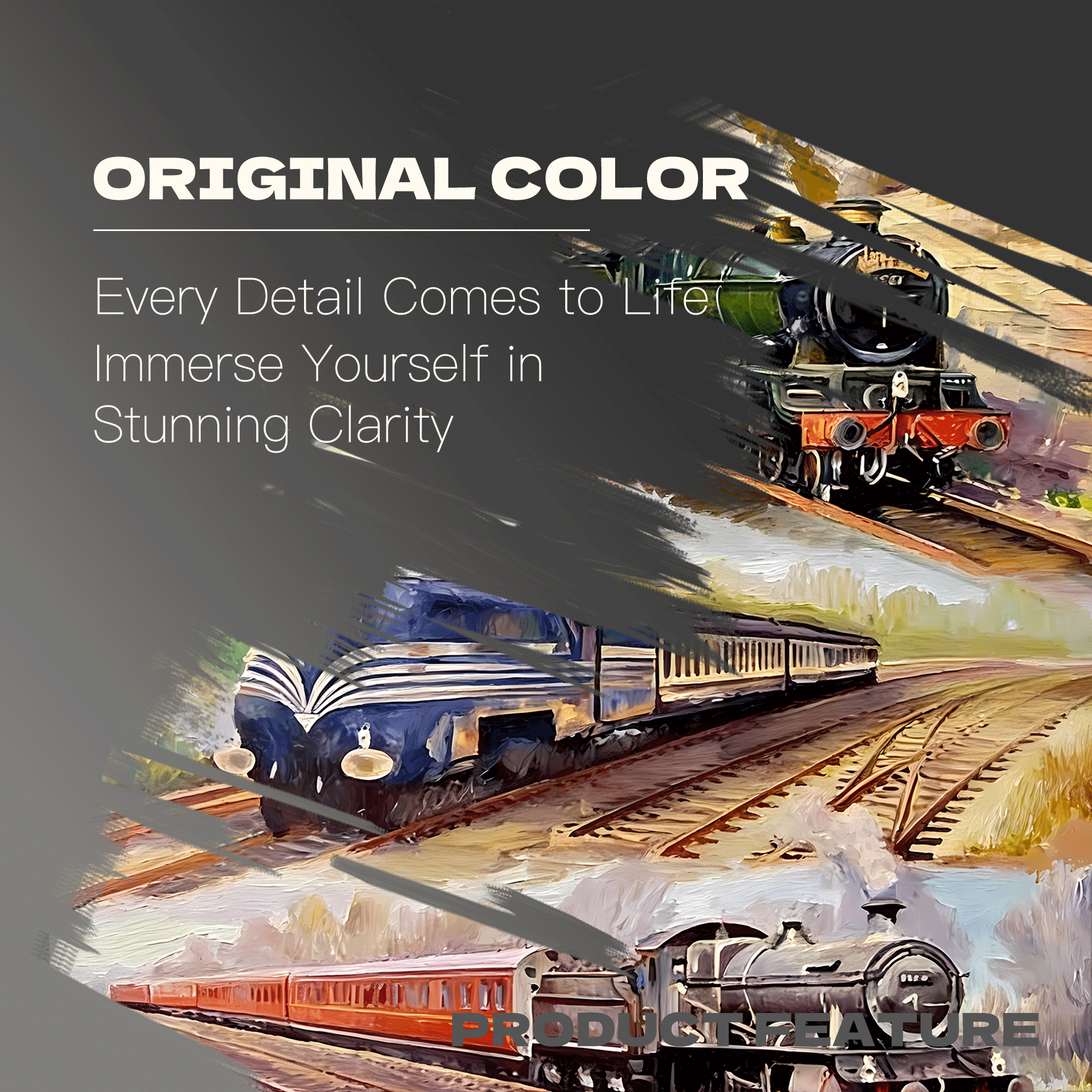 Great Trains 500pcs/1000pcs Jigsaw Puzzle, Scratch-Resistant, Interactive Family Game & Brain-Boosting DIY Decor, Perfect for Halloween, Christmas & New Year Gifts, Family Puzzle Game