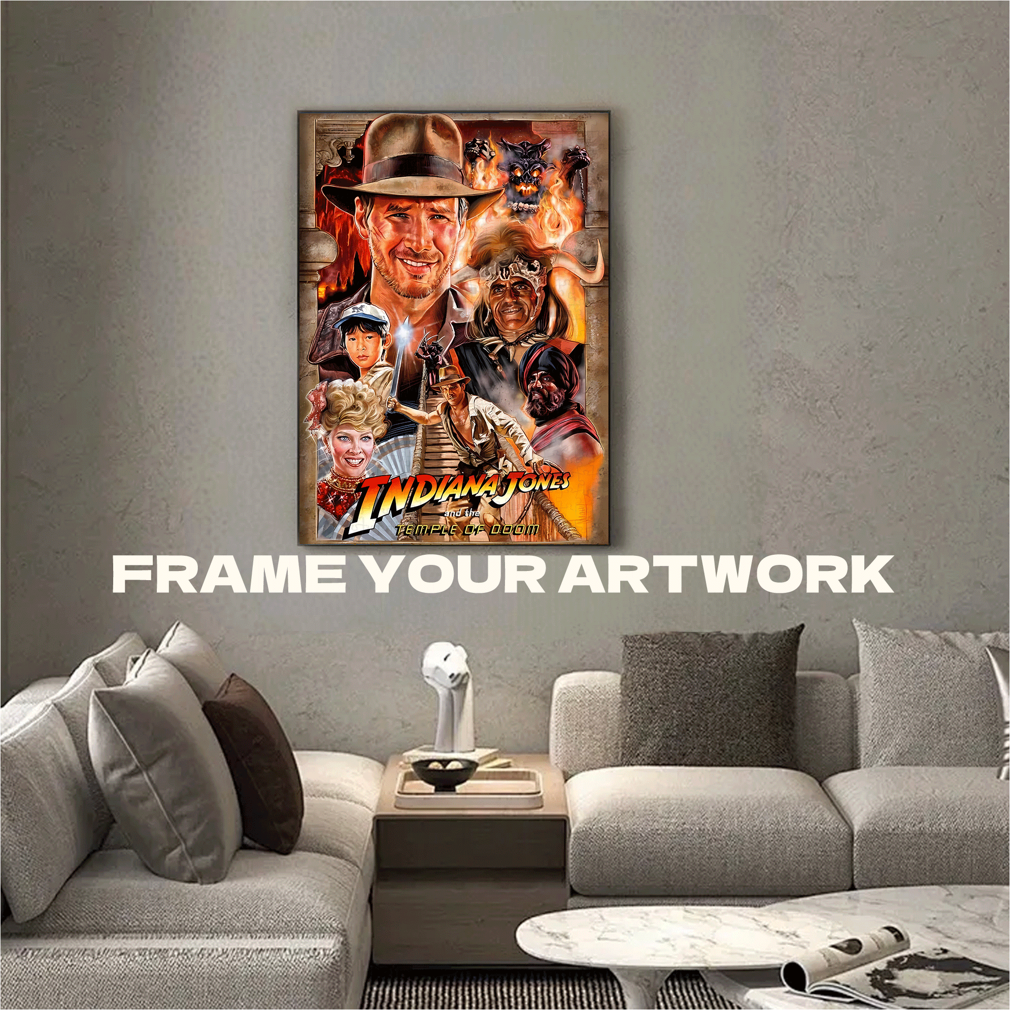 Indiana Jones 500pcs/1000pcs Jigsaw Puzzle, Scratch-Resistant, Interactive Family Game & Brain-Boosting DIY Decor, Perfect for Halloween, Christmas & New Year Gifts, Family Puzzle Game