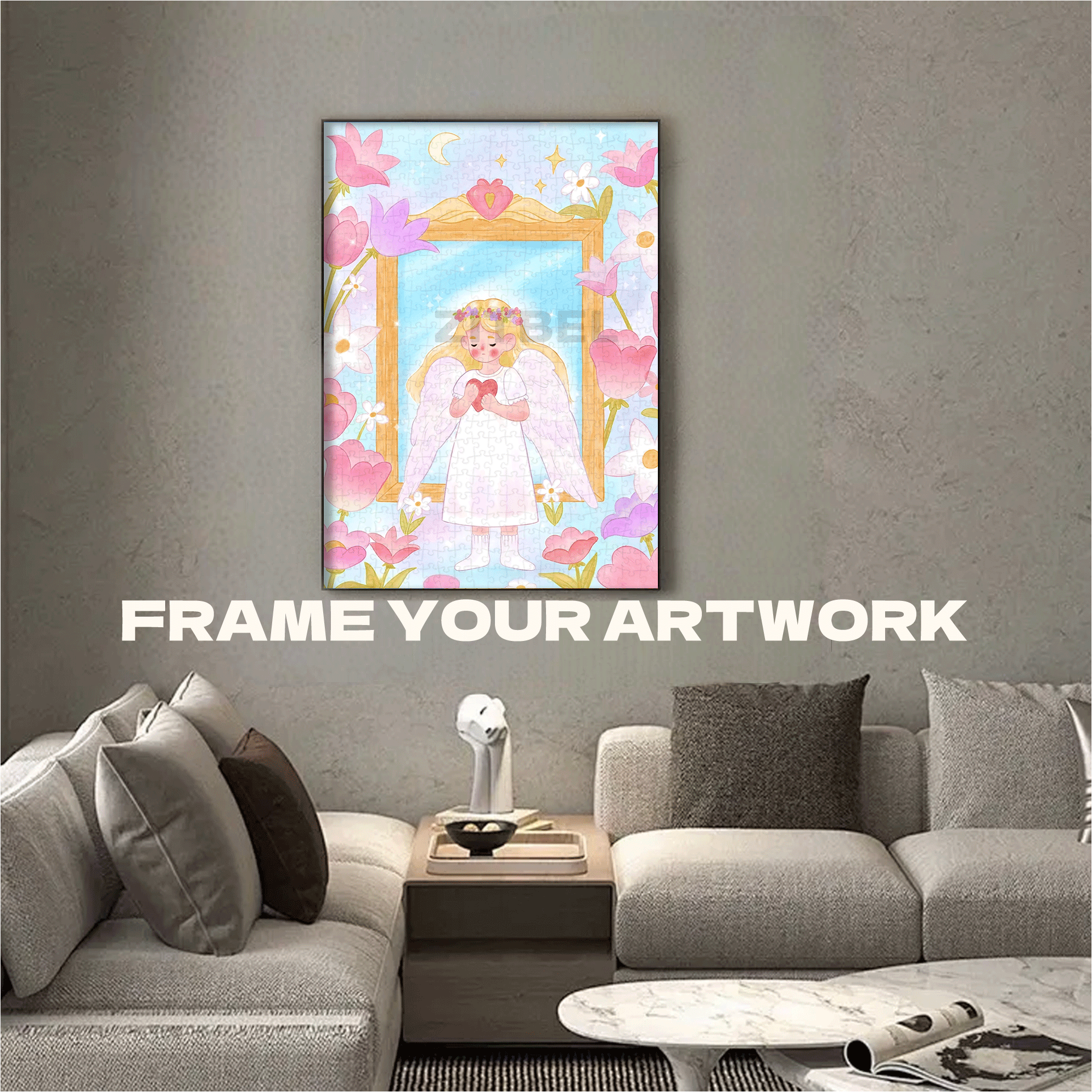 My Angel 500pcs/1000pcs Jigsaw Puzzle, Scratch-Resistant, Interactive Family Game & Brain-Boosting DIY Decor, Perfect for Halloween, Christmas & New Year Gifts, Family Puzzle Game
