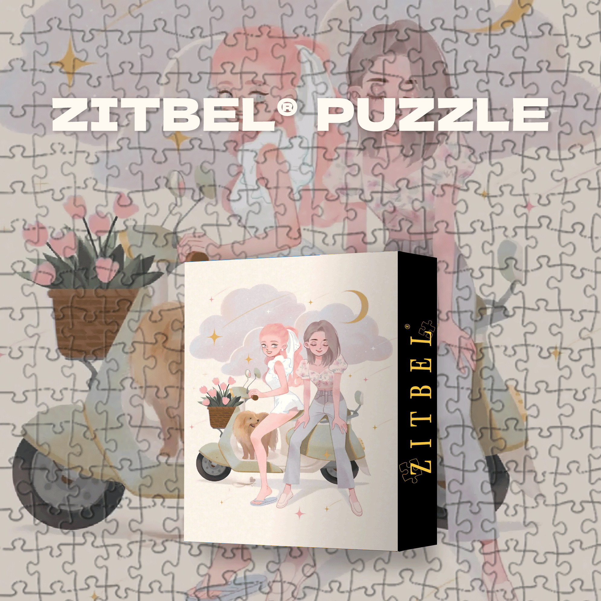 My Beloved Little Motorcycle 500pcs/1000pcs Jigsaw Puzzle, Scratch-Resistant, Interactive Family Game & Brain-Boosting DIY Decor, Perfect for Halloween, Christmas & New Year Gifts, Family Puzzle Game