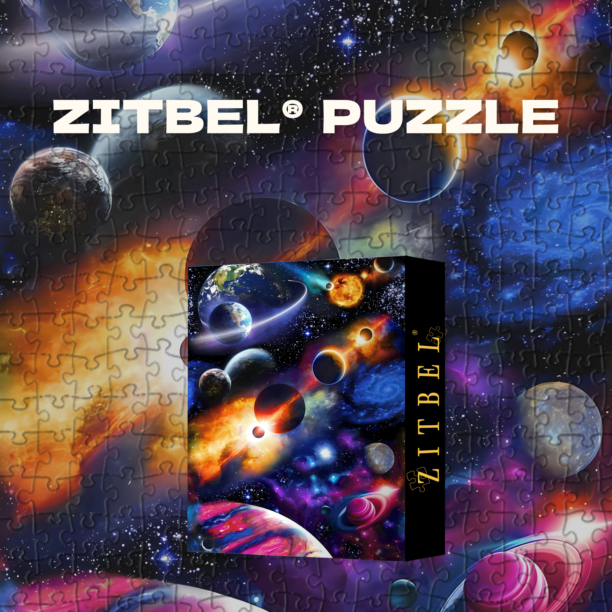 Outer Space 500pcs/1000pcs Jigsaw Puzzle, Scratch-Resistant, Interactive Family Game & Brain-Boosting DIY Decor, Perfect for Halloween, Christmas & New Year Gifts, Family Puzzle Game
