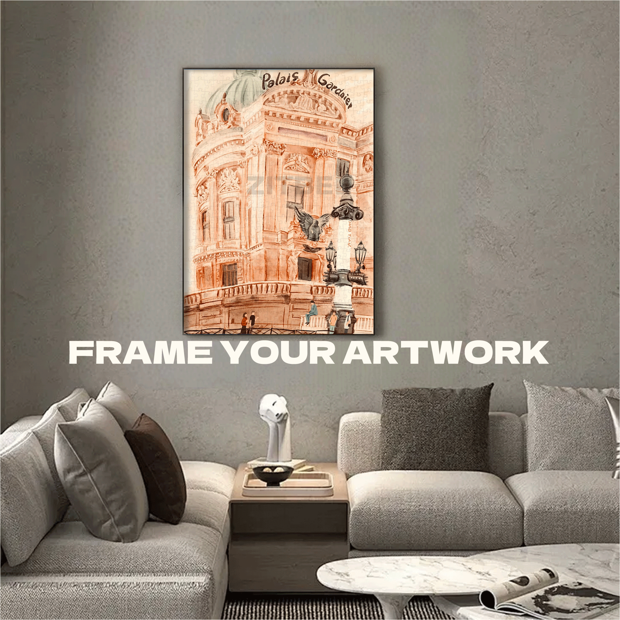 Paris City Magazine 500pcs/1000pcs Jigsaw Puzzle, Scratch-Resistant, Interactive Family Game & Brain-Boosting DIY Decor, Perfect for Halloween, Christmas & New Year Gifts, Family Puzzle Game