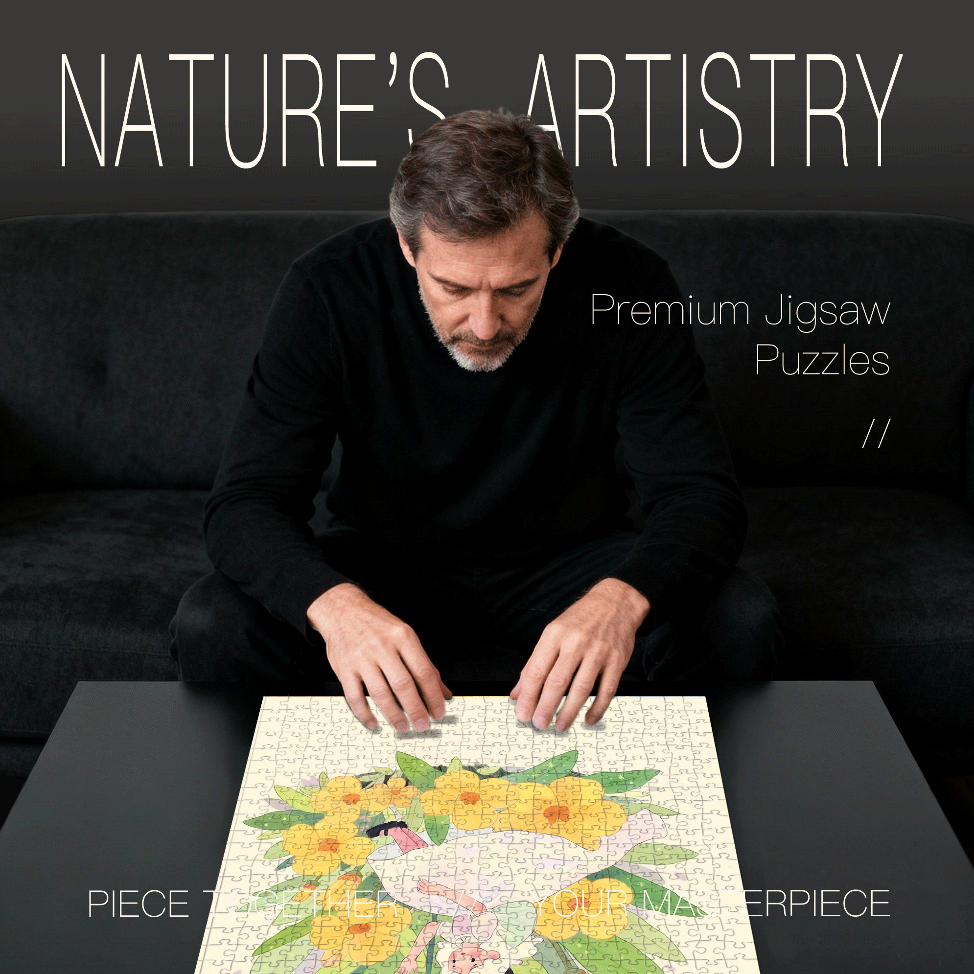 Plant-themed Mood 500pcs/1000pcs Jigsaw Puzzle, Scratch-Resistant, Interactive Family Game & Brain-Boosting DIY Decor, Perfect for Halloween, Christmas & New Year Gifts, Family Puzzle Game