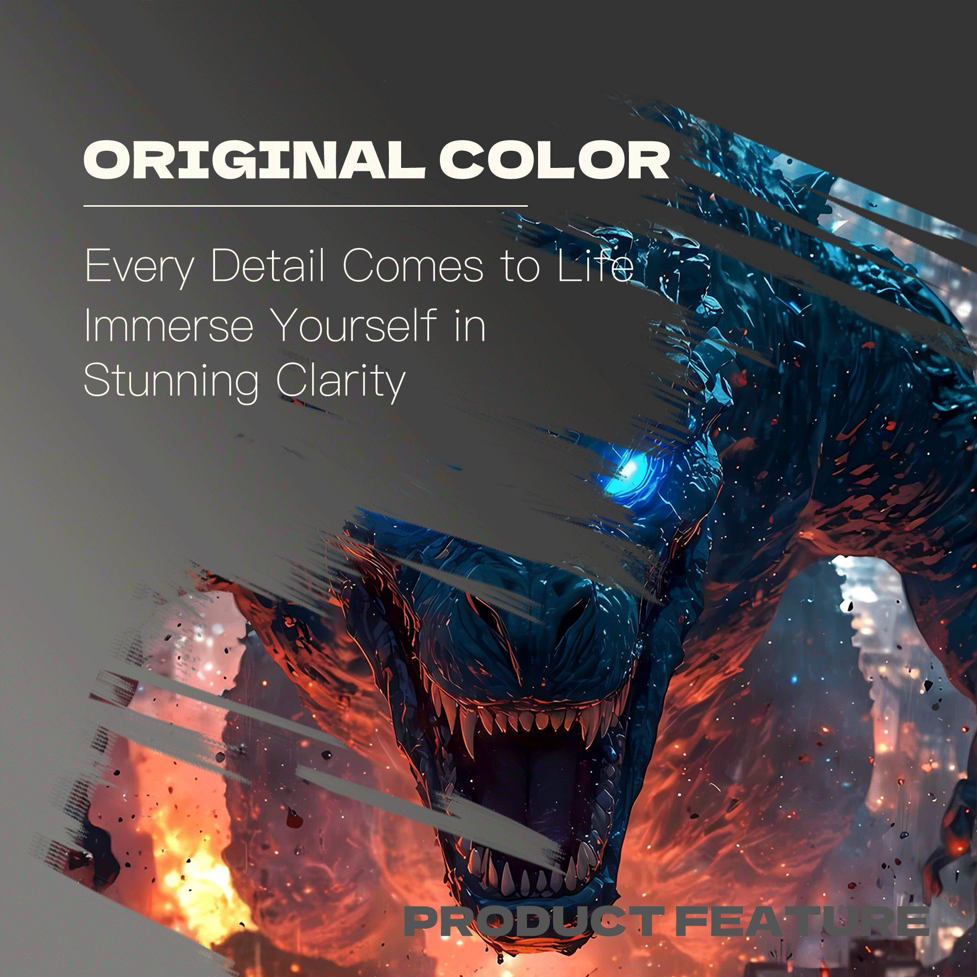 Raging Godzilla 500pcs/1000pcs Jigsaw Puzzle, Scratch-Resistant, Interactive Family Game & Brain-Boosting DIY Decor, Perfect for Halloween, Christmas & New Year Gifts, Family Puzzle Game