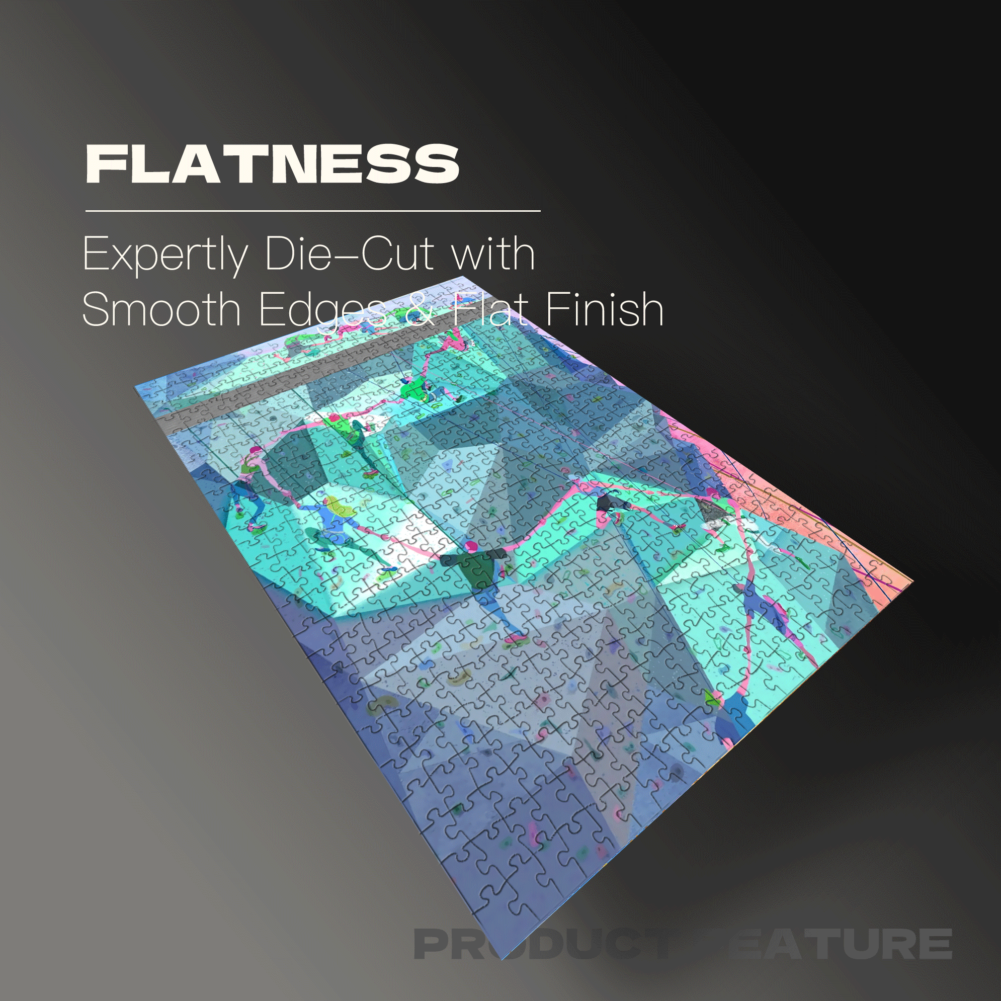 Rock Climbing 500pcs/1000pcs Jigsaw Puzzle, Scratch-Resistant, Interactive Family Game & Brain-Boosting DIY Decor, Perfect for Halloween, Christmas & New Year Gifts, Family Puzzle Game