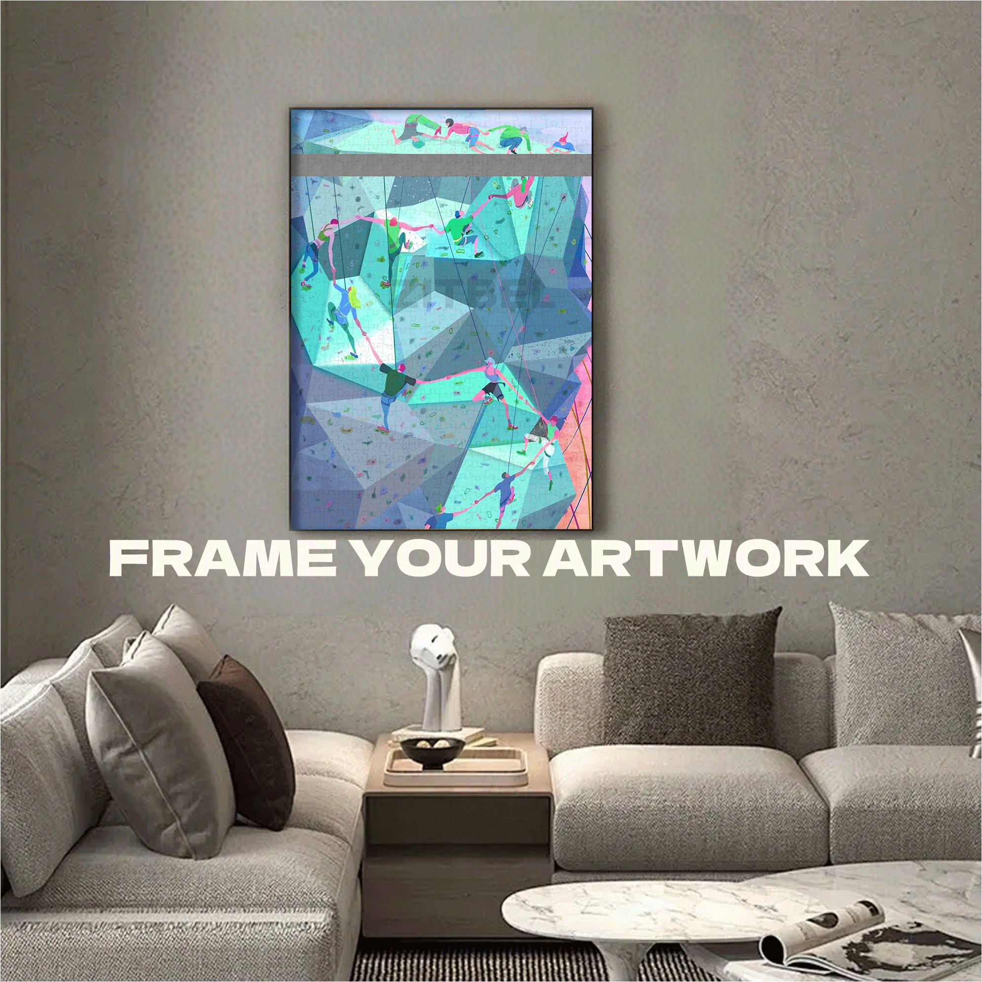 Rock Climbing 500pcs/1000pcs Jigsaw Puzzle, Scratch-Resistant, Interactive Family Game & Brain-Boosting DIY Decor, Perfect for Halloween, Christmas & New Year Gifts, Family Puzzle Game