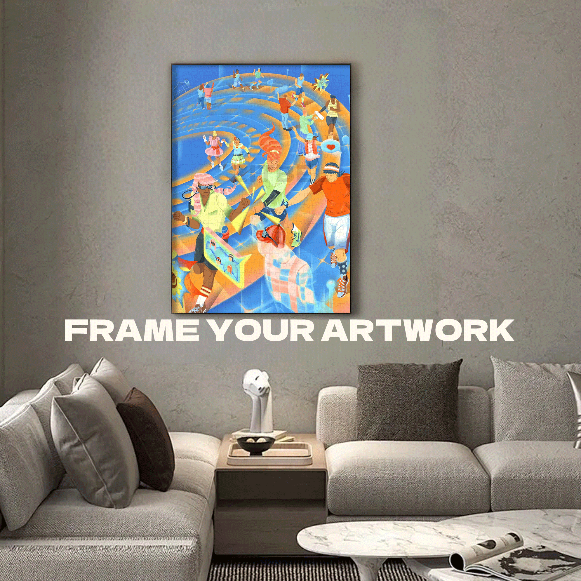 Runner¡¯s World 500pcs/1000pcs Jigsaw Puzzle, Scratch-Resistant, Interactive Family Game & Brain-Boosting DIY Decor, Perfect for Halloween, Christmas & New Year Gifts, Family Puzzle Game