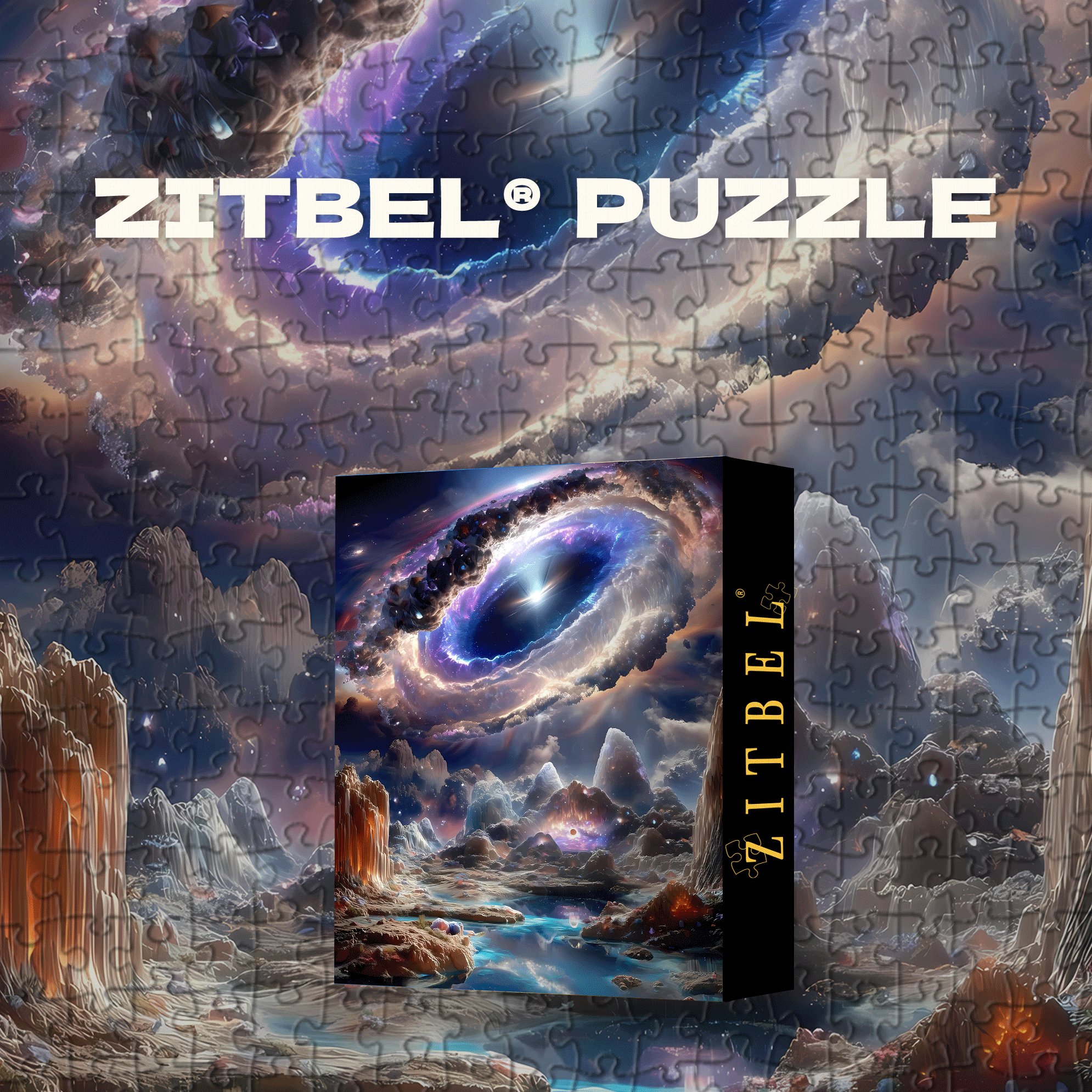 Spacetime Black Hole 500pcs/1000pcs Jigsaw Puzzle, Scratch-Resistant, Interactive Family Game & Brain-Boosting DIY Decor, Perfect for Halloween, Christmas & New Year Gifts, Family Puzzle Game