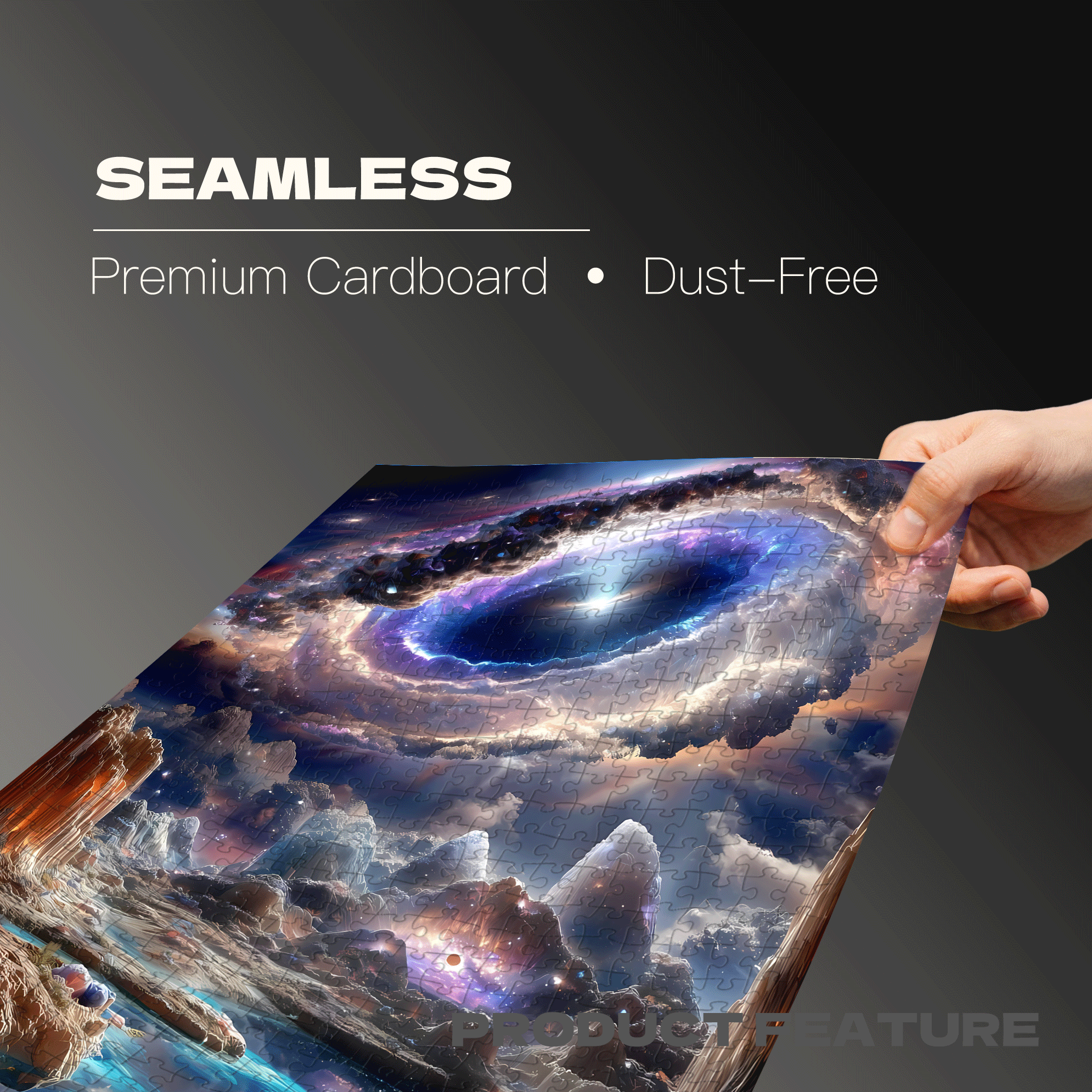 Spacetime Black Hole 500pcs/1000pcs Jigsaw Puzzle, Scratch-Resistant, Interactive Family Game & Brain-Boosting DIY Decor, Perfect for Halloween, Christmas & New Year Gifts, Family Puzzle Game