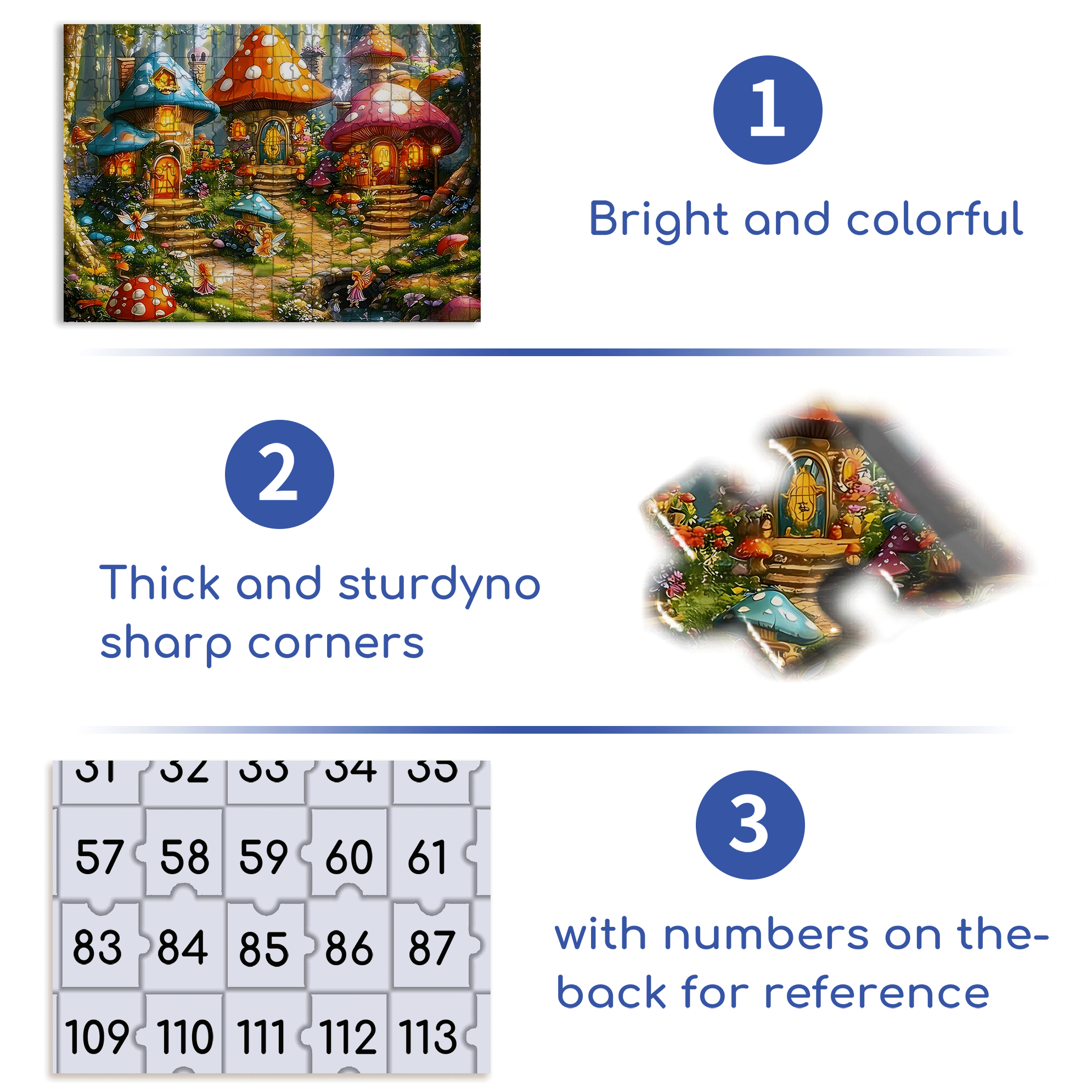 Forest Spirit Mushroom House 500pcs/1000pcs Jigsaw Puzzle, Scratch-Resistant, Interactive Family Game & Brain-Boosting DIY Decor, Perfect for Halloween, Christmas & New Year Gifts, Family Puzzle Game