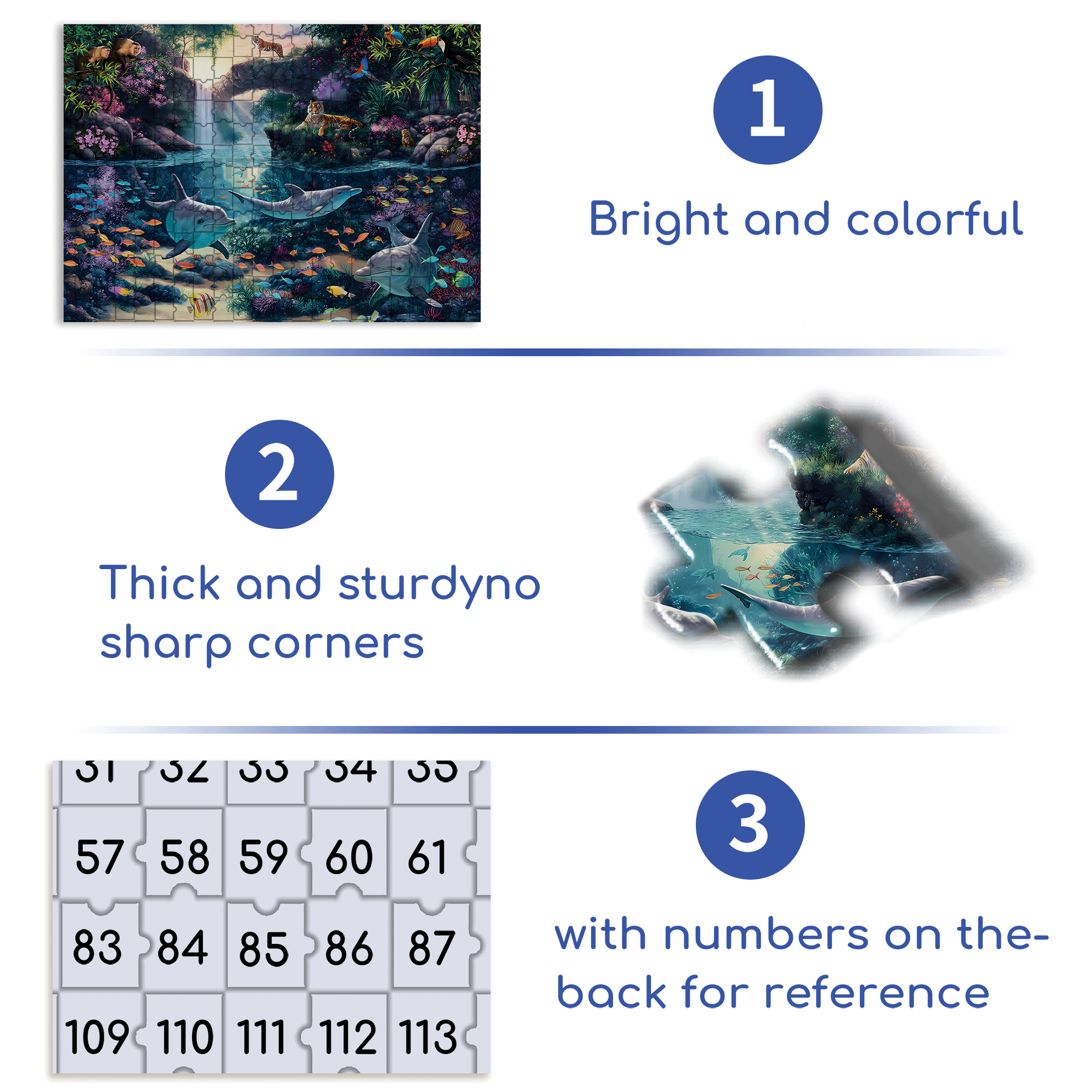 Jungle Paradise 500pcs/1000pcs Jigsaw Puzzle, Scratch-Resistant, Interactive Family Game & Brain-Boosting DIY Decor, Perfect for Halloween, Christmas & New Year Gifts, Family Puzzle Game