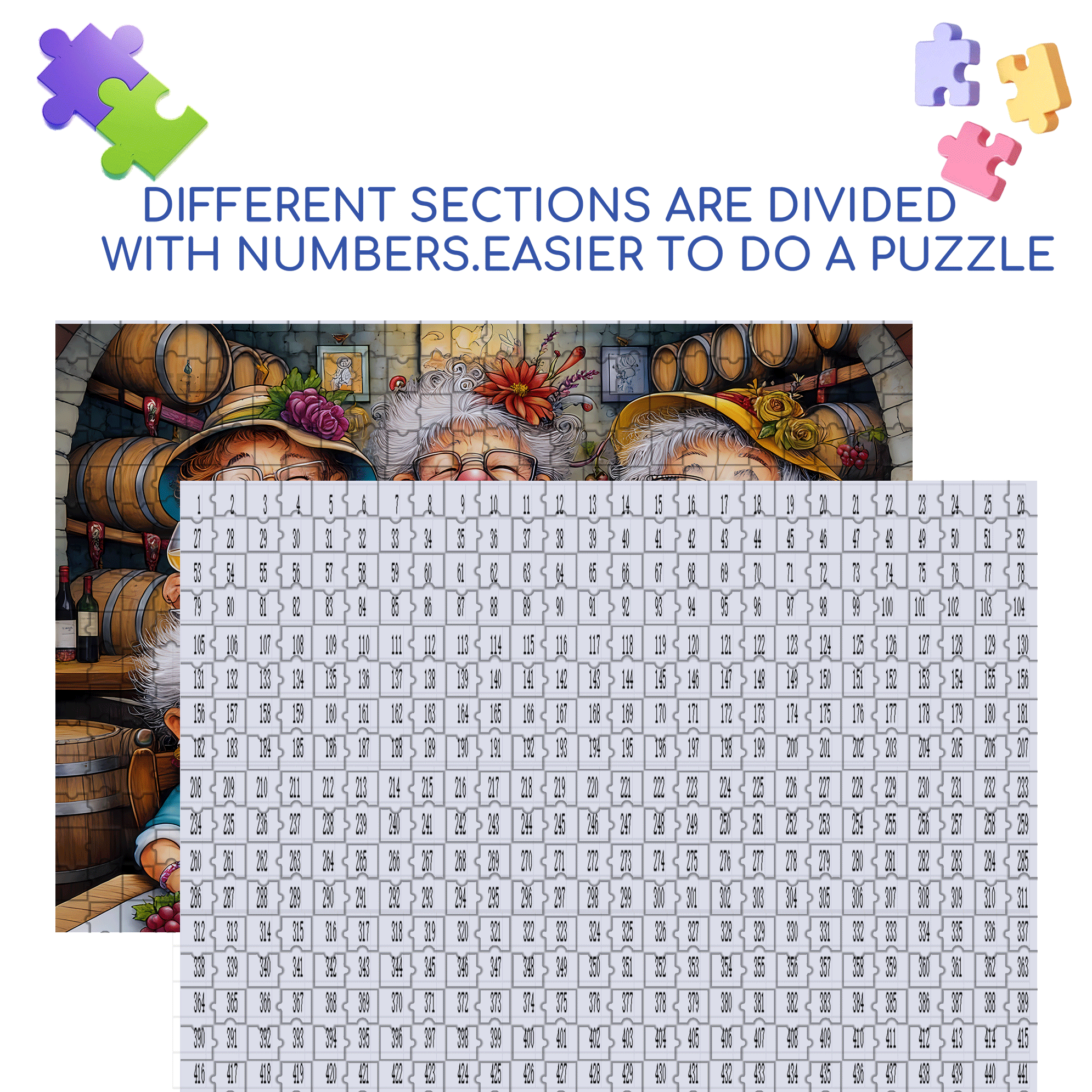 Ladies' Gathering 500pcs/1000pcs Jigsaw Puzzle, Scratch-Resistant, Interactive Family Game & Brain-Boosting DIY Decor, Perfect for Halloween, Christmas & New Year Gifts, Family Puzzle Game