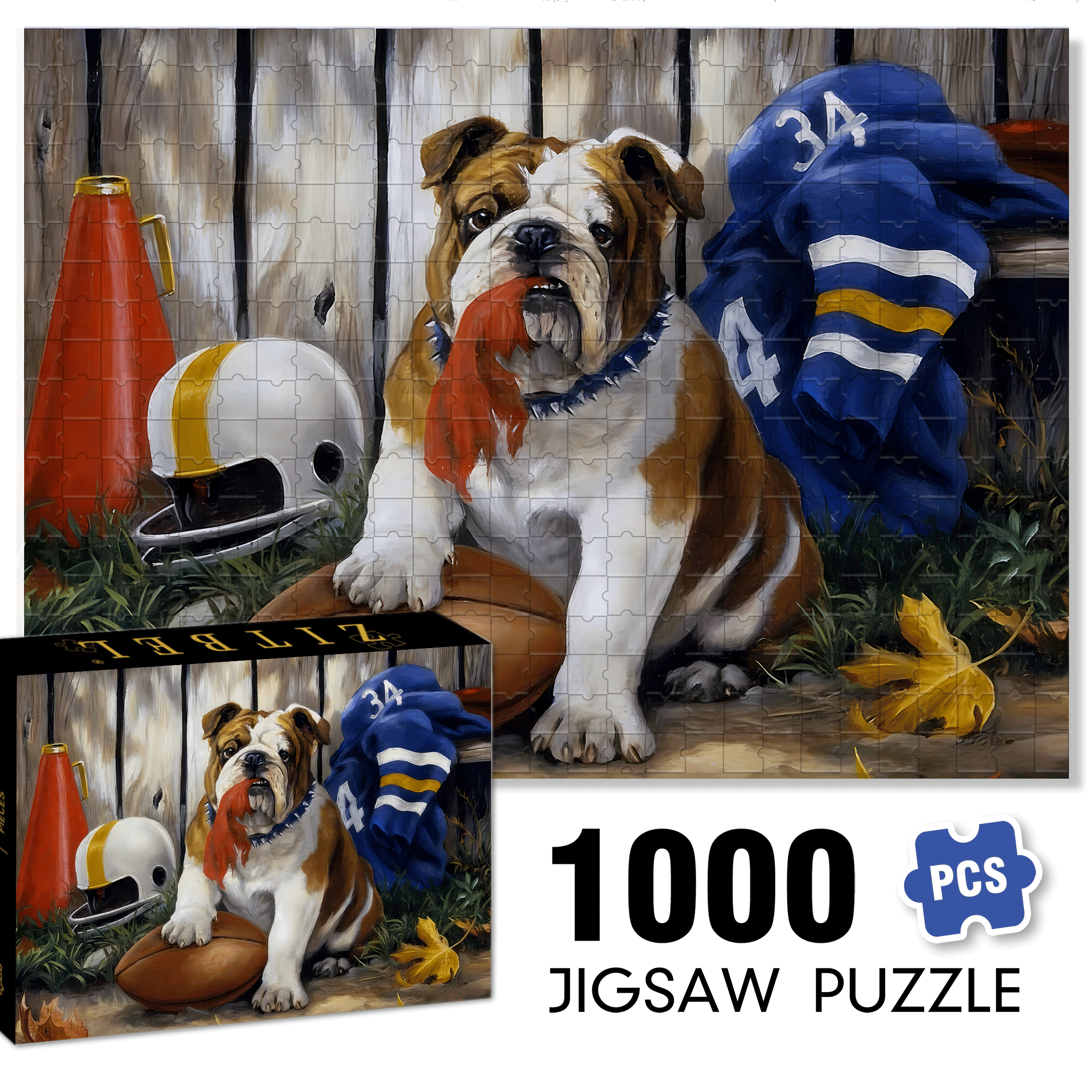 No.34 500pcs/1000pcs Jigsaw Puzzle, Scratch-Resistant, Interactive Family Game & Brain-Boosting DIY Decor, Perfect for Halloween, Christmas & New Year Gifts, Family Puzzle Game