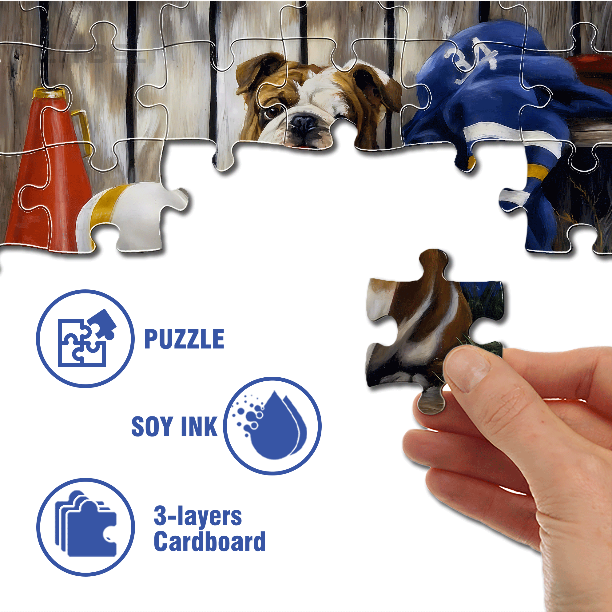 No.34 500pcs/1000pcs Jigsaw Puzzle, Scratch-Resistant, Interactive Family Game & Brain-Boosting DIY Decor, Perfect for Halloween, Christmas & New Year Gifts, Family Puzzle Game