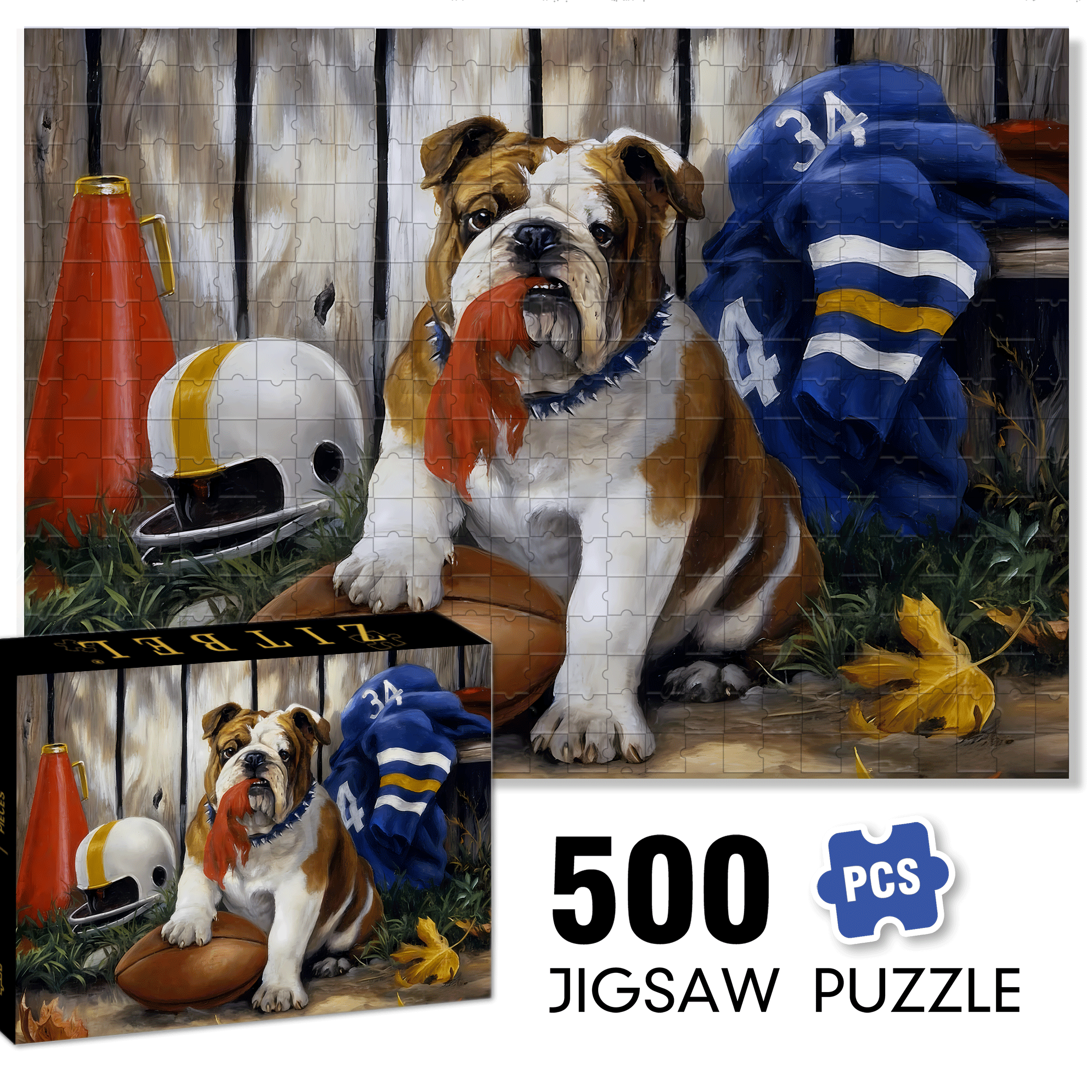 No.34 500pcs/1000pcs Jigsaw Puzzle, Scratch-Resistant, Interactive Family Game & Brain-Boosting DIY Decor, Perfect for Halloween, Christmas & New Year Gifts, Family Puzzle Game