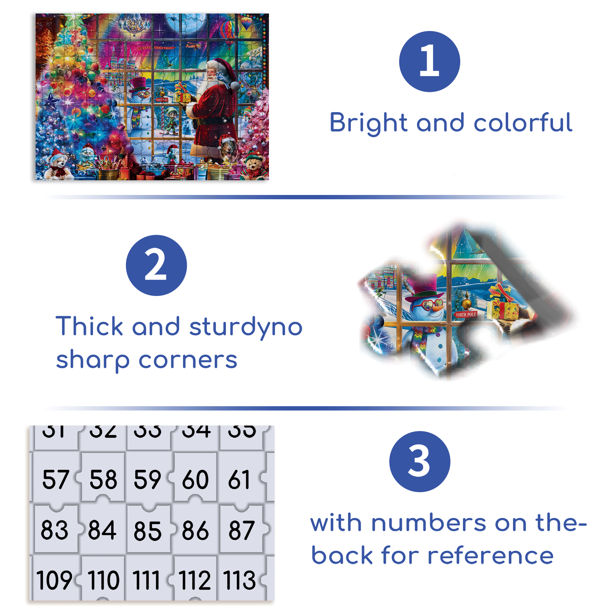 North Pole 500pcs/1000pcs Jigsaw Puzzle, Scratch-Resistant, Interactive Family Game & Brain-Boosting DIY Decor, Perfect for Halloween, Christmas & New Year Gifts, Family Puzzle Game