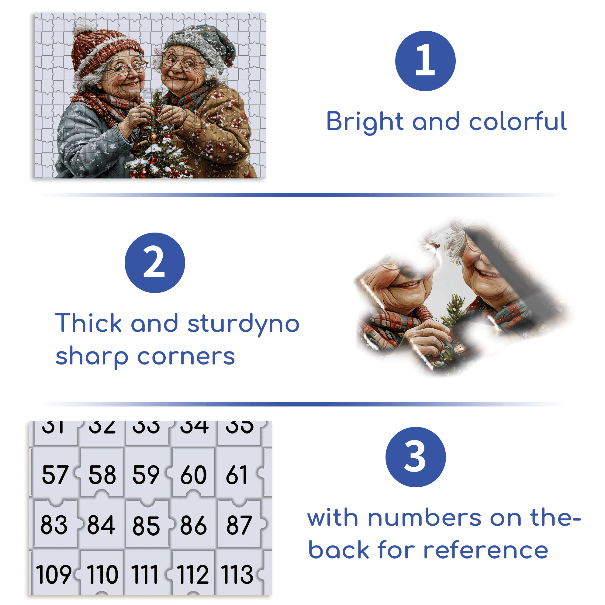 Old Twins 500pcs/1000pcs Jigsaw Puzzle, Scratch-Resistant, Interactive Family Game & Brain-Boosting DIY Decor, Perfect for Halloween, Christmas & New Year Gifts, Family Puzzle Game