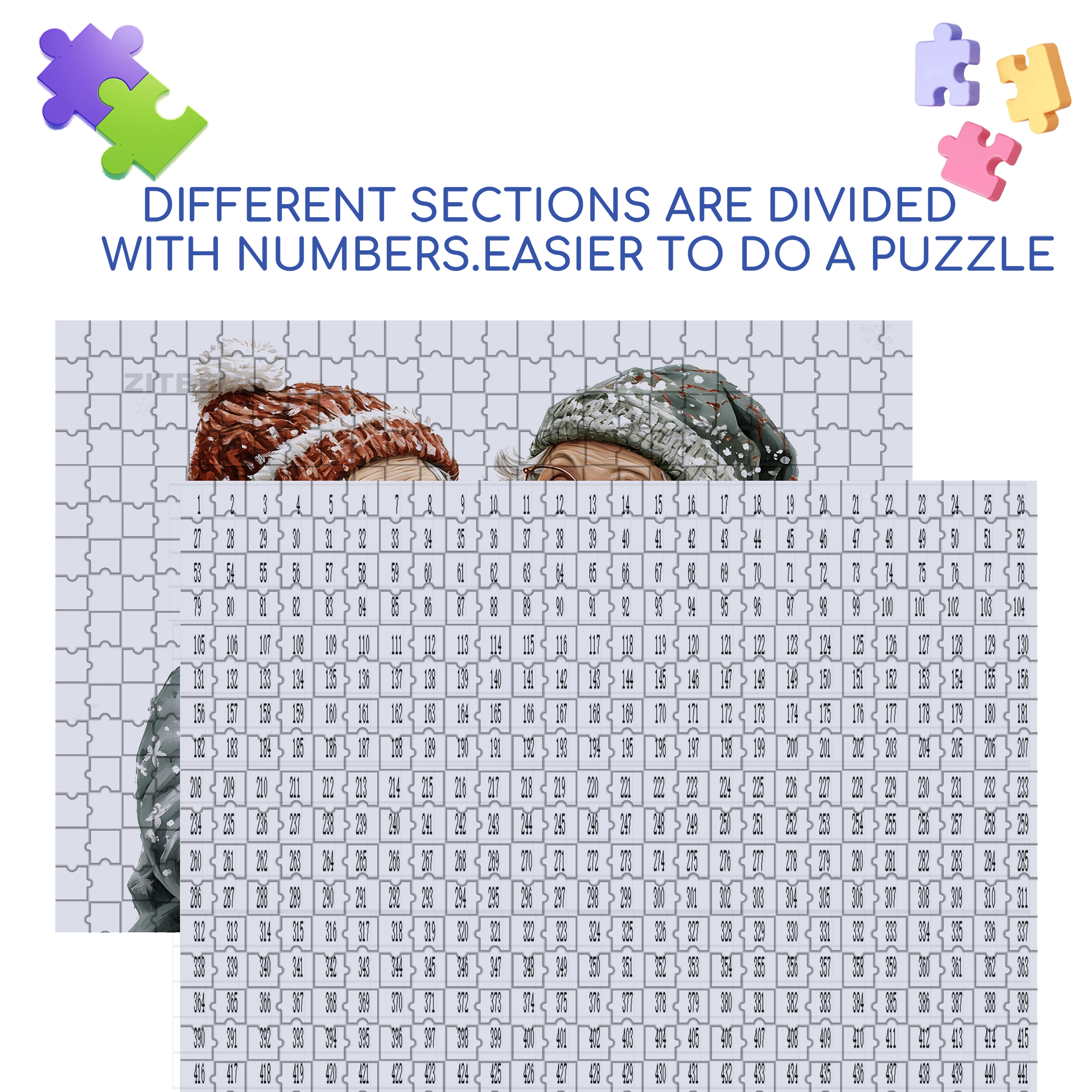 Old Twins 500pcs/1000pcs Jigsaw Puzzle, Scratch-Resistant, Interactive Family Game & Brain-Boosting DIY Decor, Perfect for Halloween, Christmas & New Year Gifts, Family Puzzle Game