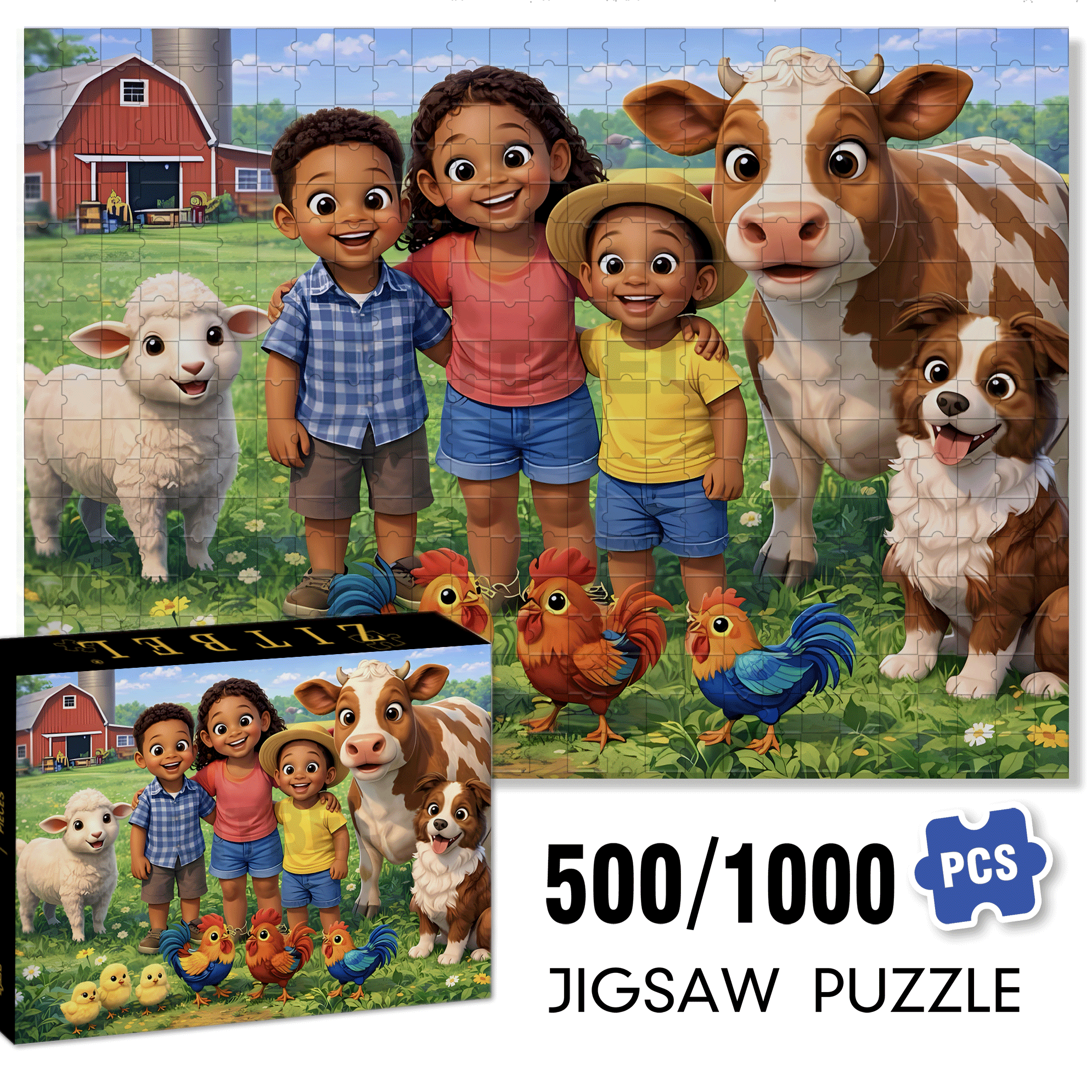 Peanuts and Painted Eggs 500pcs/1000pcs Jigsaw Puzzle, Scratch-Resistant, Interactive Family Game & Brain-Boosting DIY Decor, Perfect for Halloween, Christmas & New Year Gifts, Family Puzzle Game