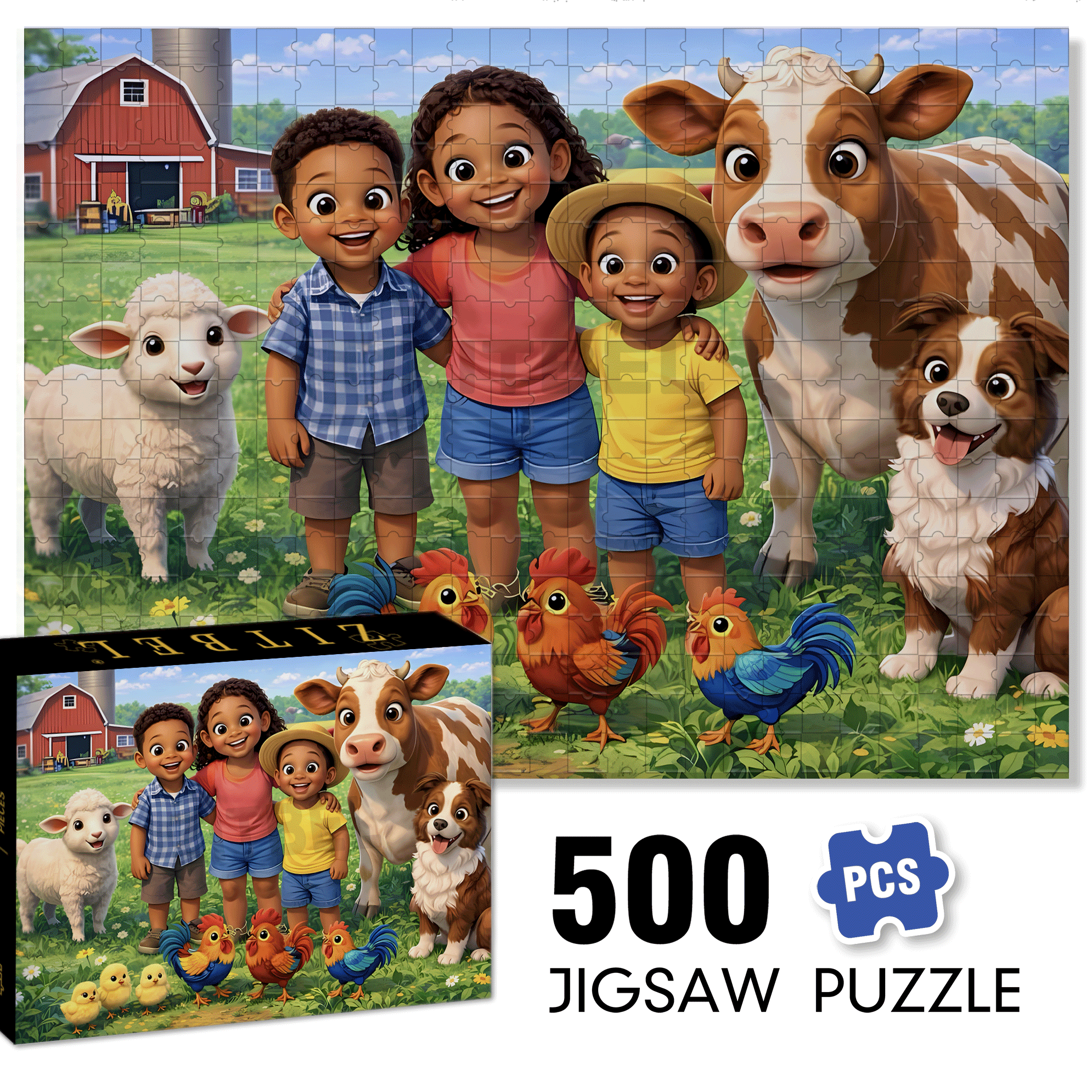 Peanuts and Painted Eggs 500pcs/1000pcs Jigsaw Puzzle, Scratch-Resistant, Interactive Family Game & Brain-Boosting DIY Decor, Perfect for Halloween, Christmas & New Year Gifts, Family Puzzle Game