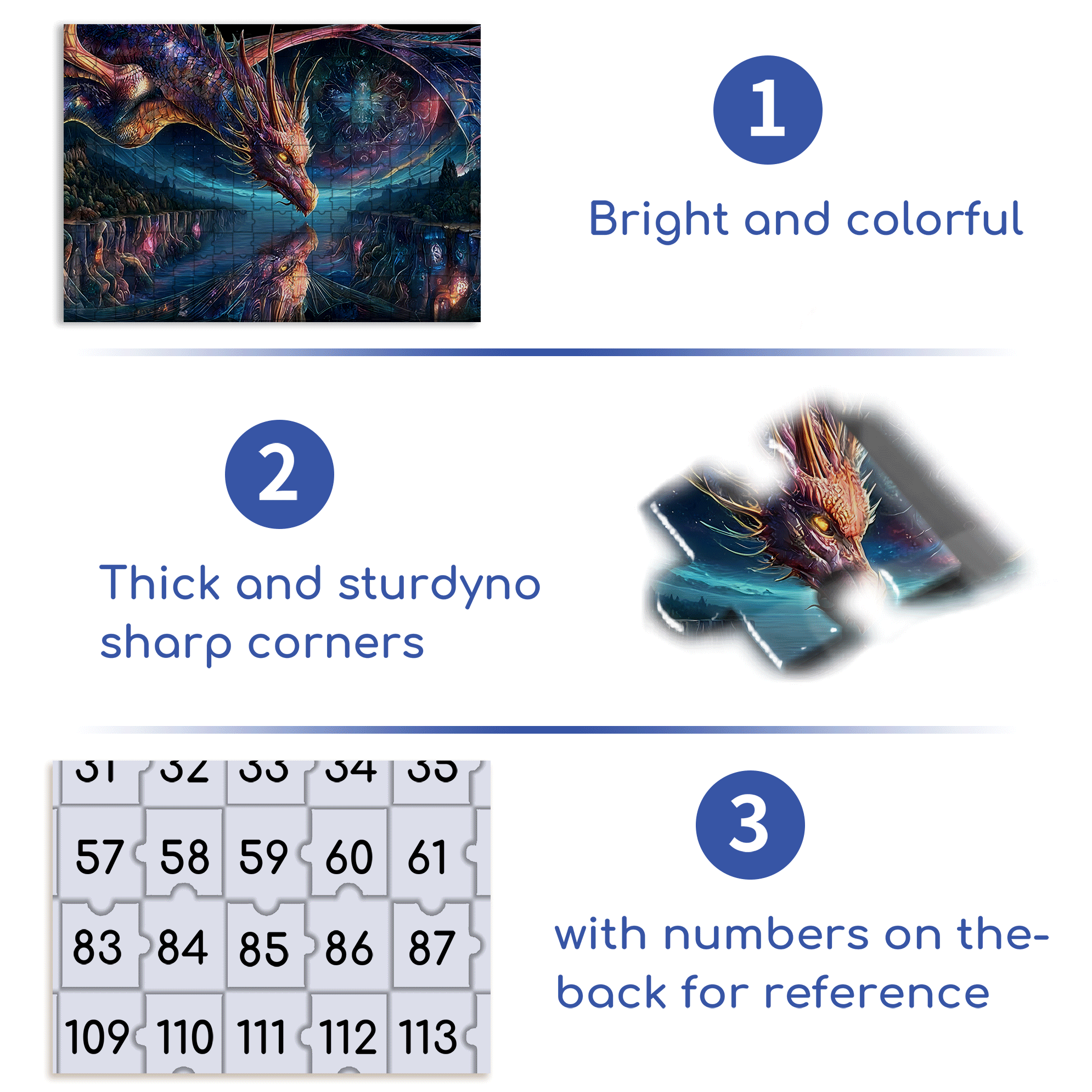 Phantom Dragon Sanctuary 500pcs/1000pcs Jigsaw Puzzle, Scratch-Resistant, Interactive Family Game & Brain-Boosting DIY Decor, Perfect for Halloween, Christmas & New Year Gifts, Family Puzzle Game