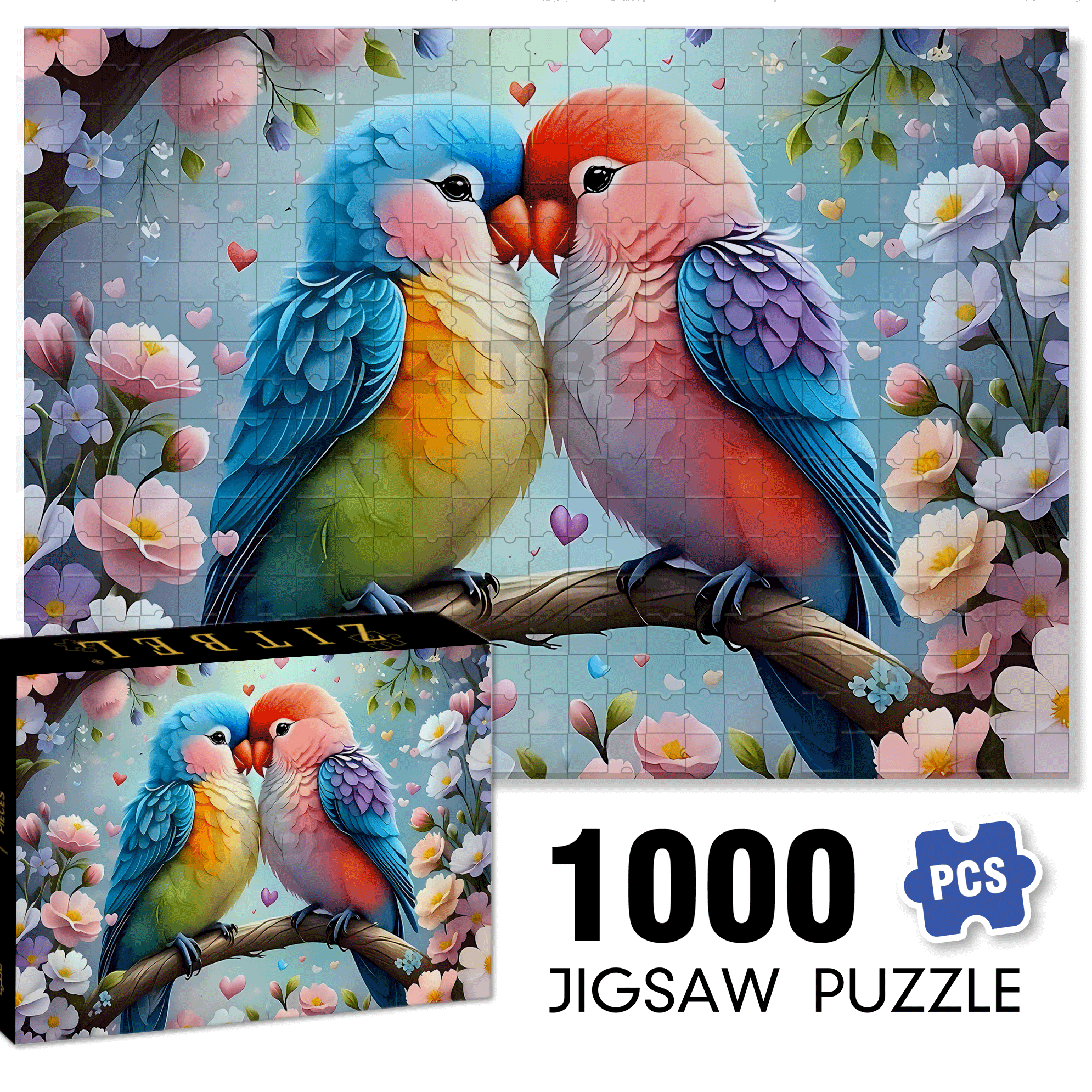 Pure Love 500pcs/1000pcs Jigsaw Puzzle, Scratch-Resistant, Interactive Family Game & Brain-Boosting DIY Decor, Perfect for Halloween, Christmas & New Year Gifts, Family Puzzle Game