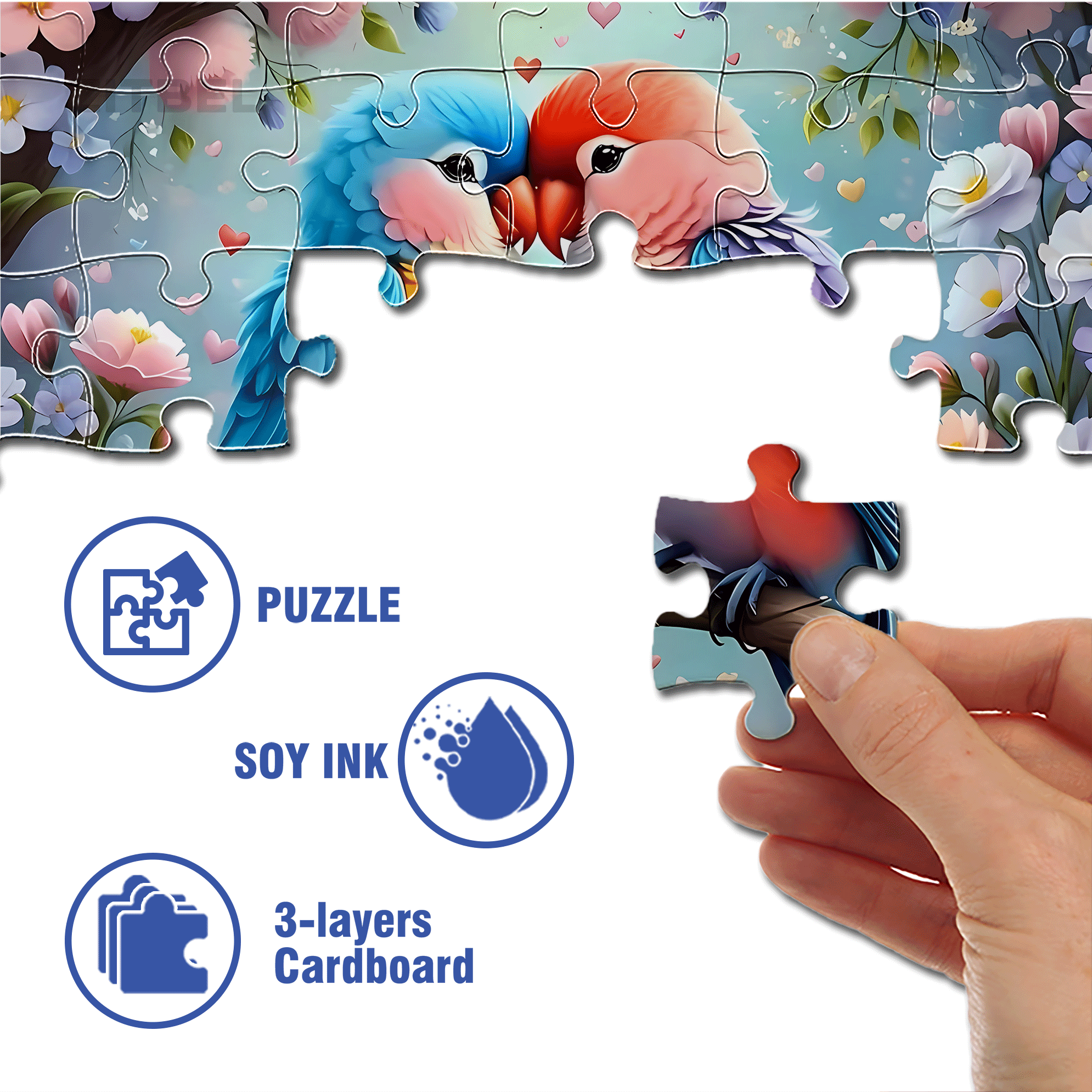 Pure Love 500pcs/1000pcs Jigsaw Puzzle, Scratch-Resistant, Interactive Family Game & Brain-Boosting DIY Decor, Perfect for Halloween, Christmas & New Year Gifts, Family Puzzle Game