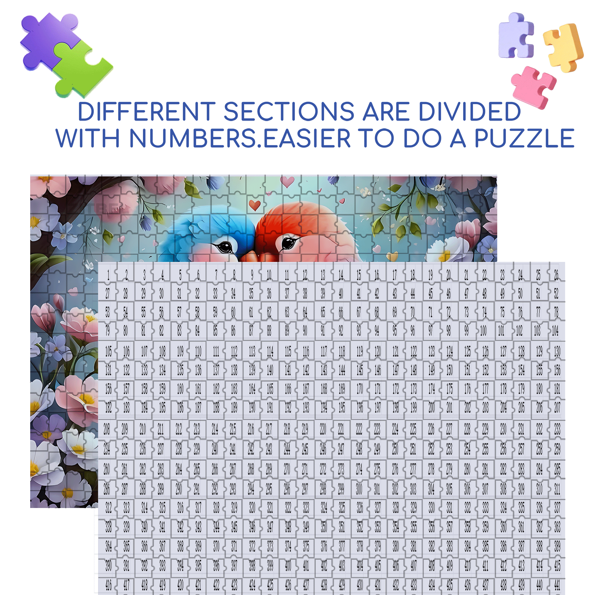 Pure Love 500pcs/1000pcs Jigsaw Puzzle, Scratch-Resistant, Interactive Family Game & Brain-Boosting DIY Decor, Perfect for Halloween, Christmas & New Year Gifts, Family Puzzle Game