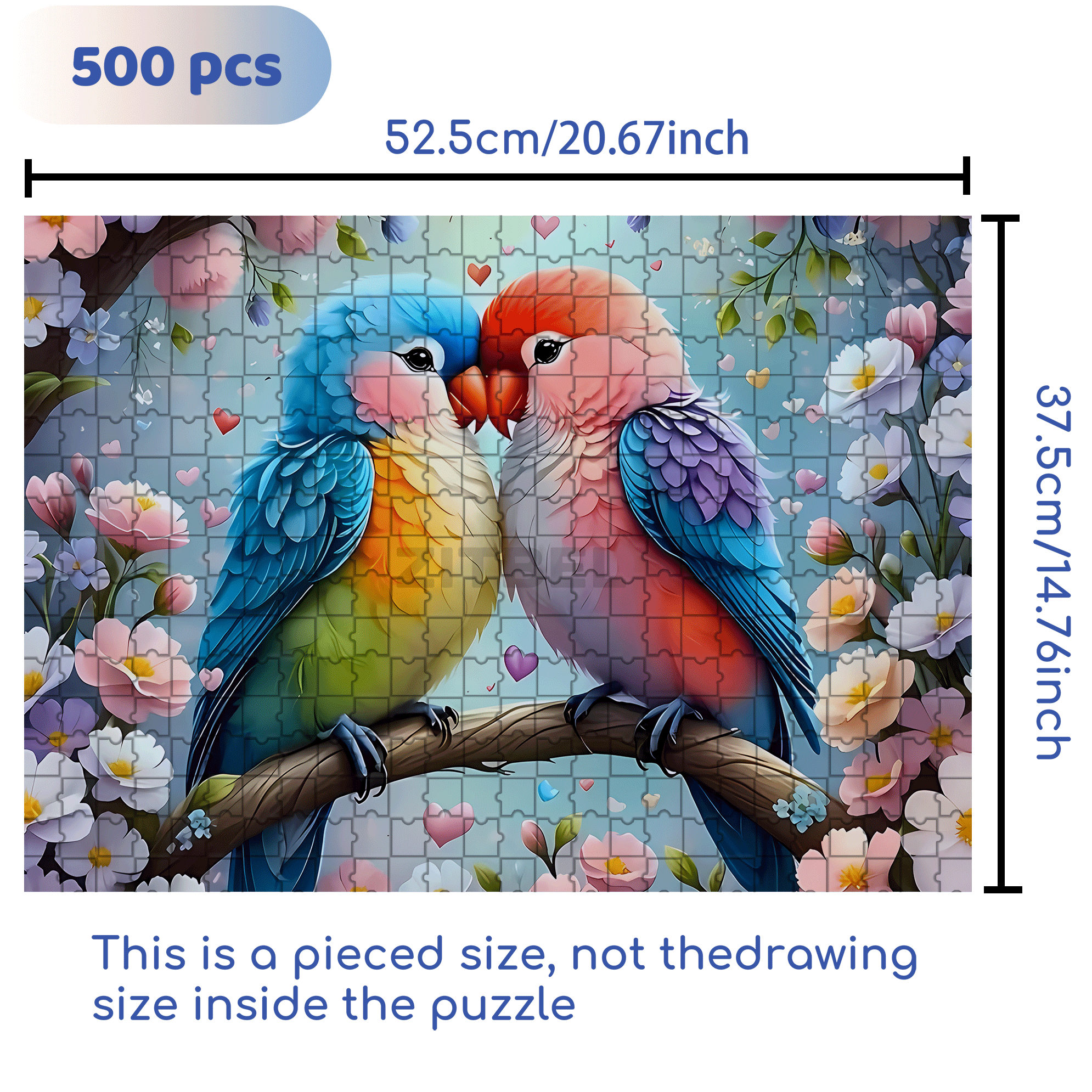 Pure Love 500pcs/1000pcs Jigsaw Puzzle, Scratch-Resistant, Interactive Family Game & Brain-Boosting DIY Decor, Perfect for Halloween, Christmas & New Year Gifts, Family Puzzle Game