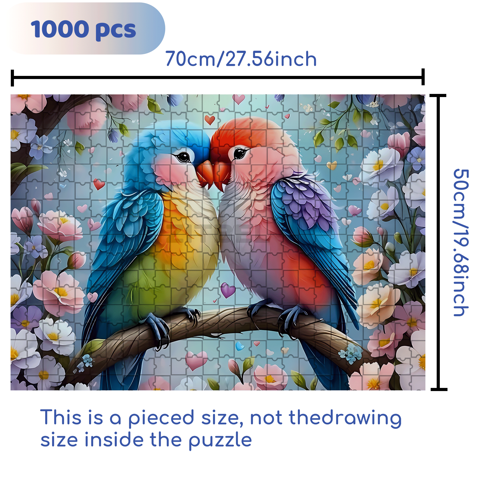Pure Love 500pcs/1000pcs Jigsaw Puzzle, Scratch-Resistant, Interactive Family Game & Brain-Boosting DIY Decor, Perfect for Halloween, Christmas & New Year Gifts, Family Puzzle Game