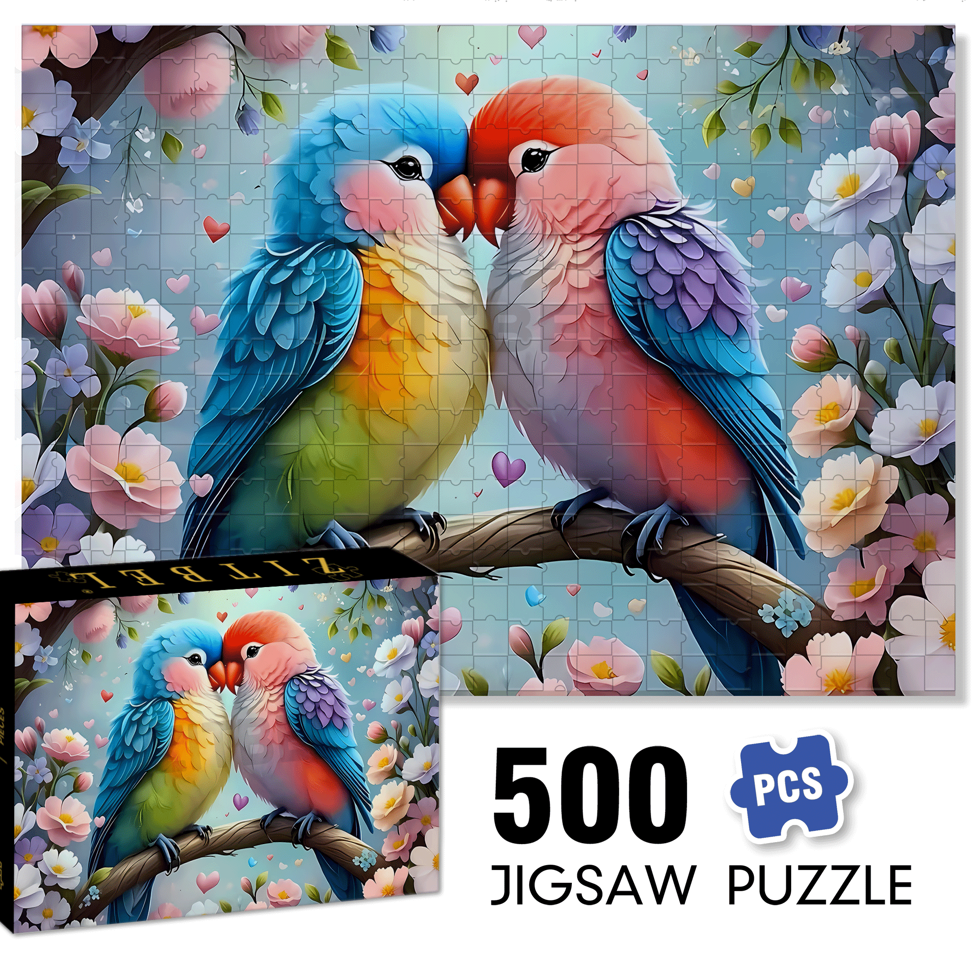 Pure Love 500pcs/1000pcs Jigsaw Puzzle, Scratch-Resistant, Interactive Family Game & Brain-Boosting DIY Decor, Perfect for Halloween, Christmas & New Year Gifts, Family Puzzle Game