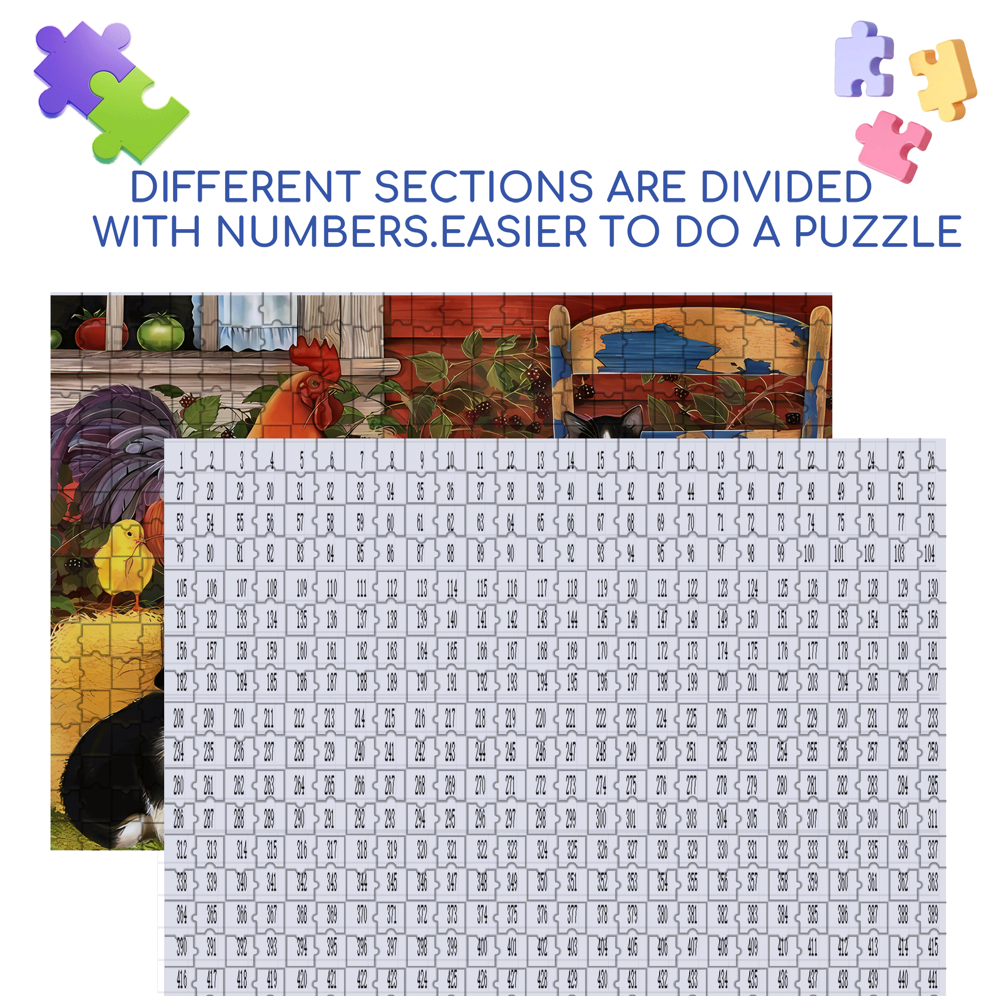 Spring 500pcs/1000pcs Jigsaw Puzzle, Scratch-Resistant, Interactive Family Game & Brain-Boosting DIY Decor, Perfect for Halloween, Christmas & New Year Gifts, Family Puzzle Game