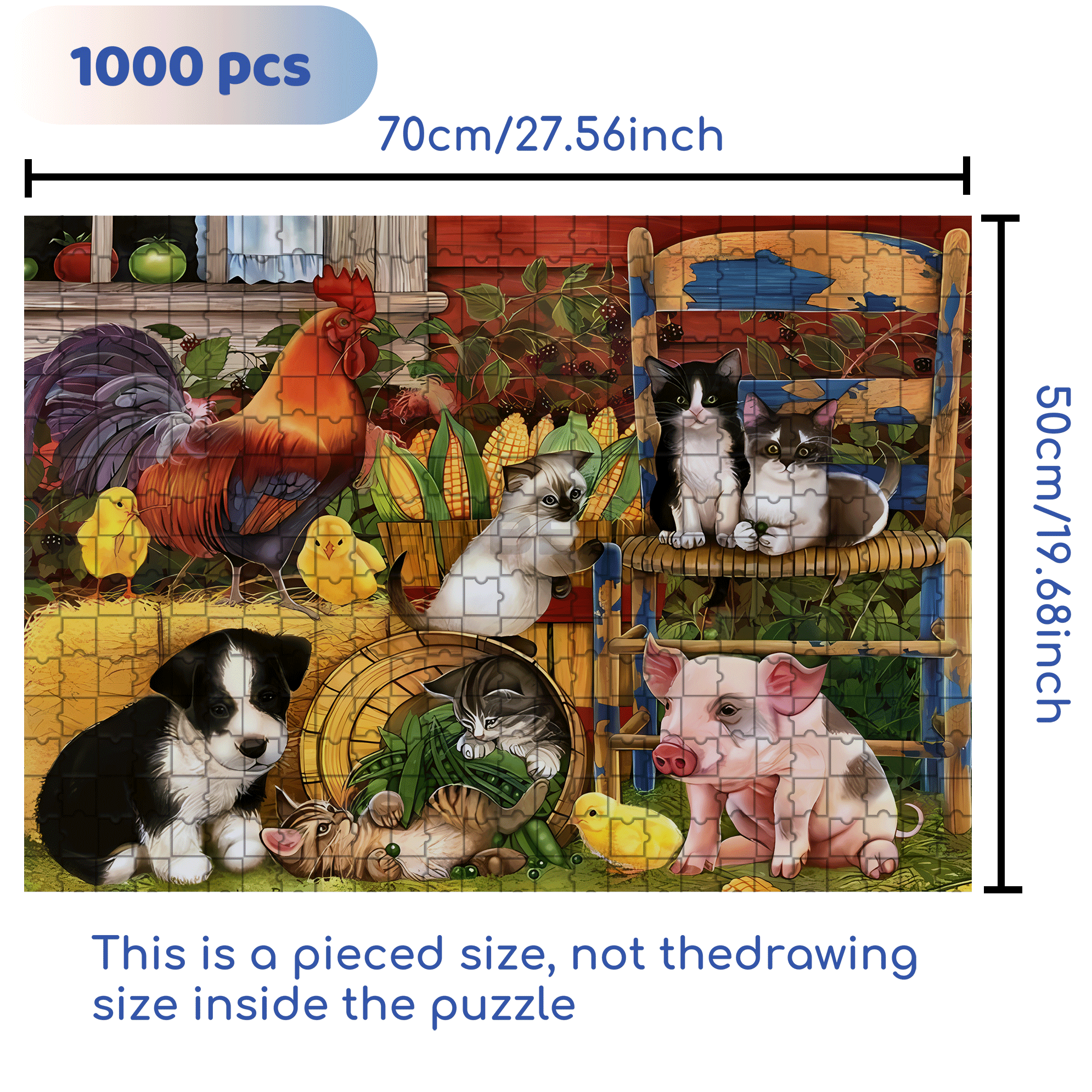 Spring 500pcs/1000pcs Jigsaw Puzzle, Scratch-Resistant, Interactive Family Game & Brain-Boosting DIY Decor, Perfect for Halloween, Christmas & New Year Gifts, Family Puzzle Game
