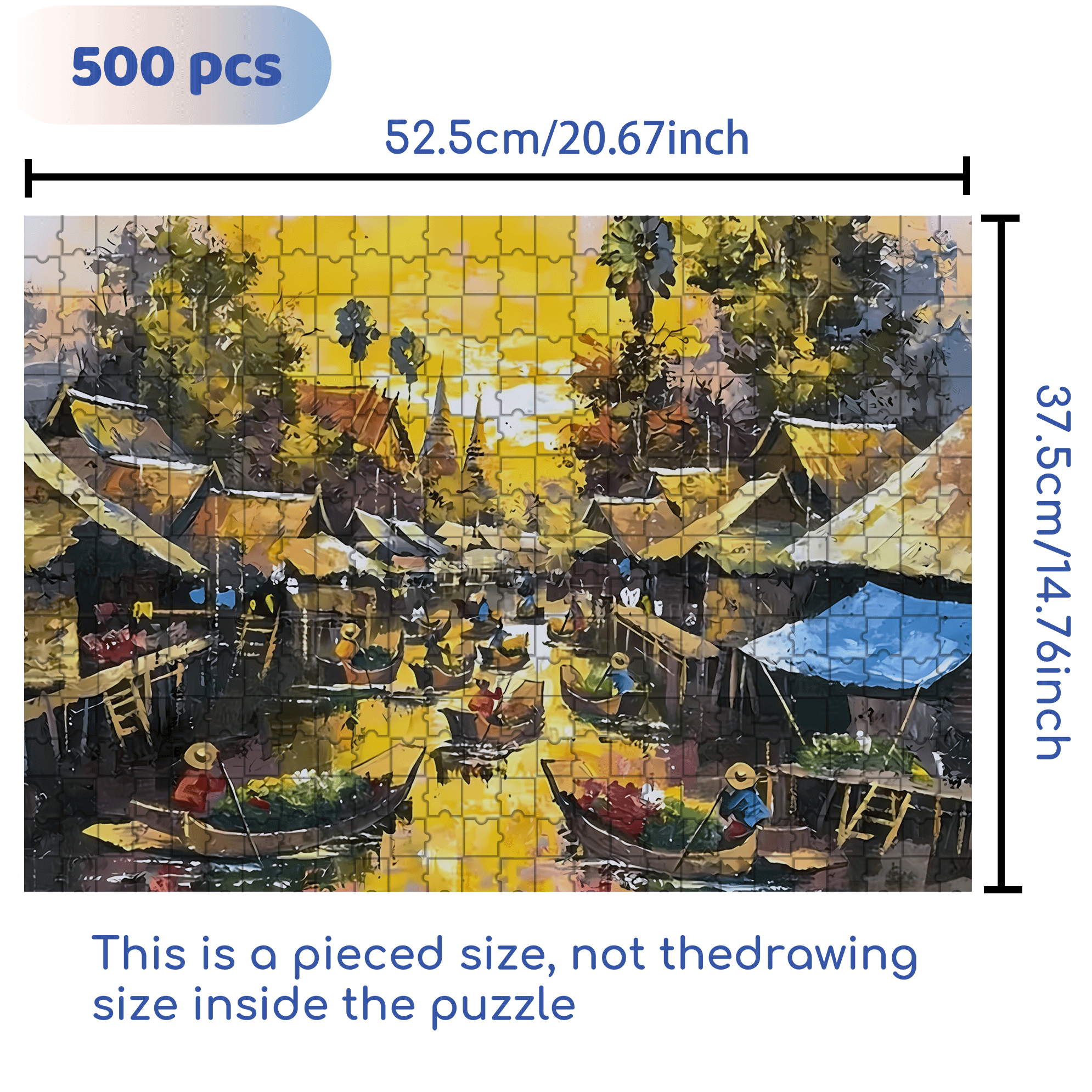Spruce Forest River 500pcs/1000pcs Jigsaw Puzzle, Scratch-Resistant, Interactive Family Game & Brain-Boosting DIY Decor, Perfect for Halloween, Christmas & New Year Gifts, Family Puzzle Game