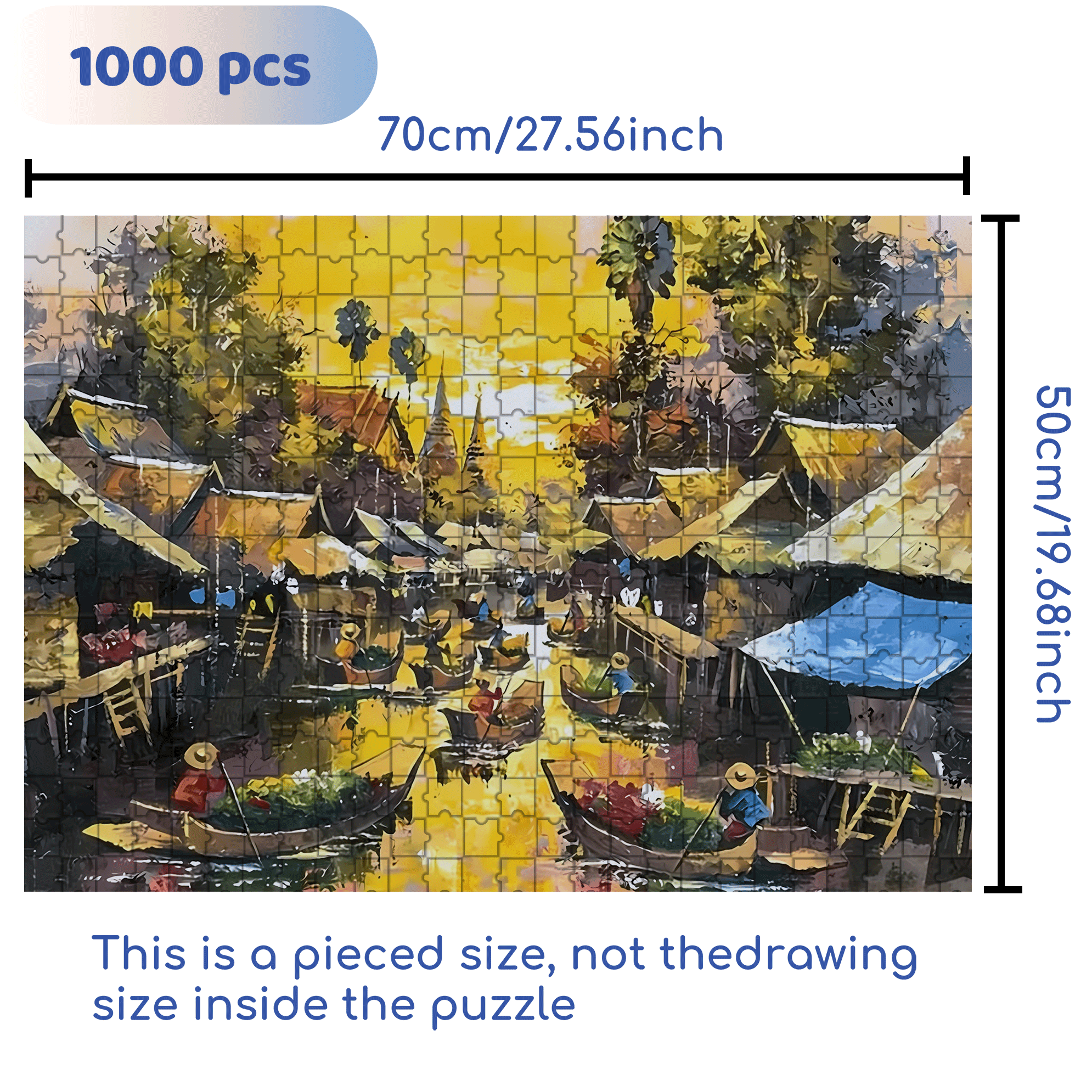 Spruce Forest River 500pcs/1000pcs Jigsaw Puzzle, Scratch-Resistant, Interactive Family Game & Brain-Boosting DIY Decor, Perfect for Halloween, Christmas & New Year Gifts, Family Puzzle Game