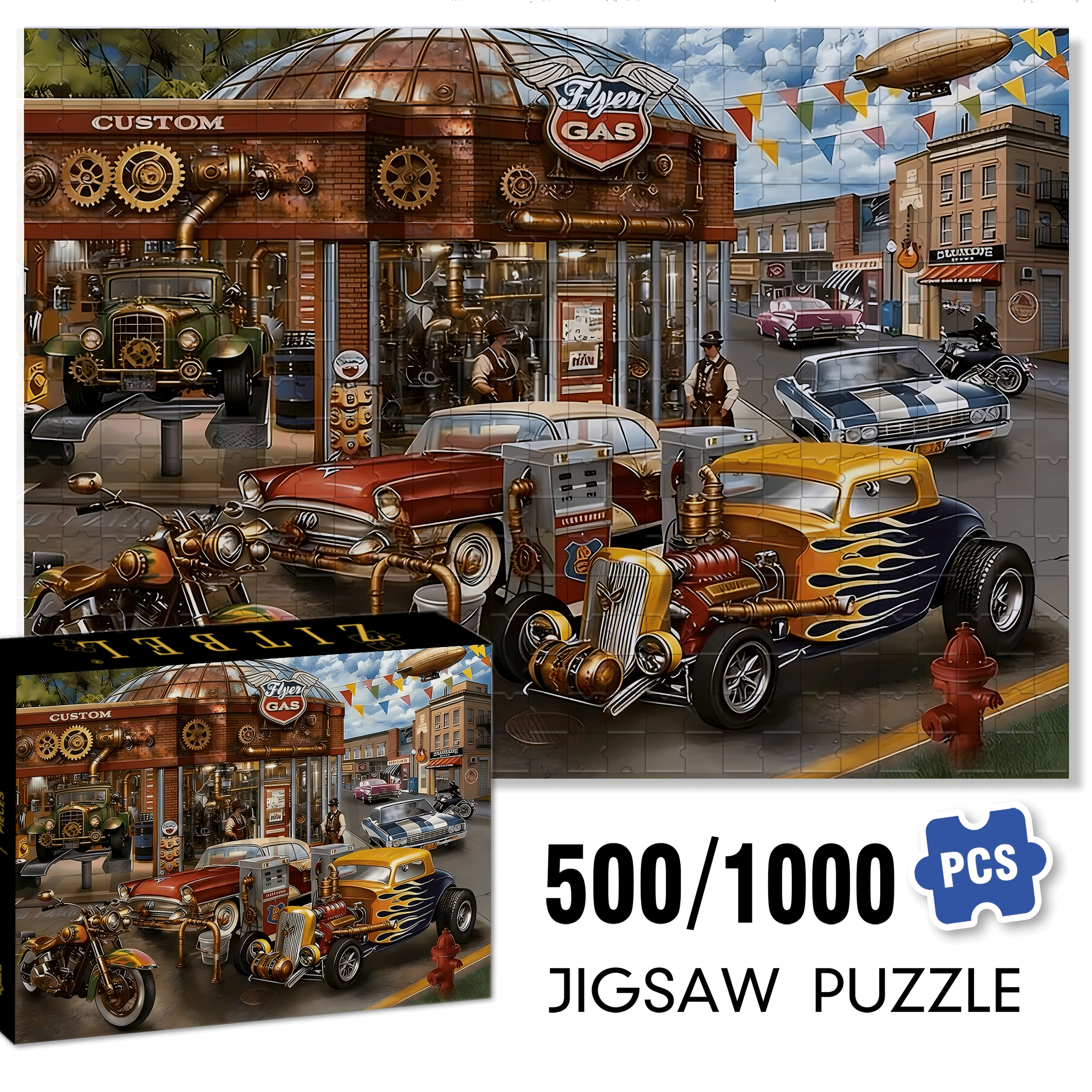 Stress-Relieving 500pcs/1000pcs Jigsaw Puzzle, Scratch-Resistant, Interactive Family Game & Brain-Boosting DIY Decor, Perfect for Halloween, Christmas & New Year Gifts, Family Puzzle Game