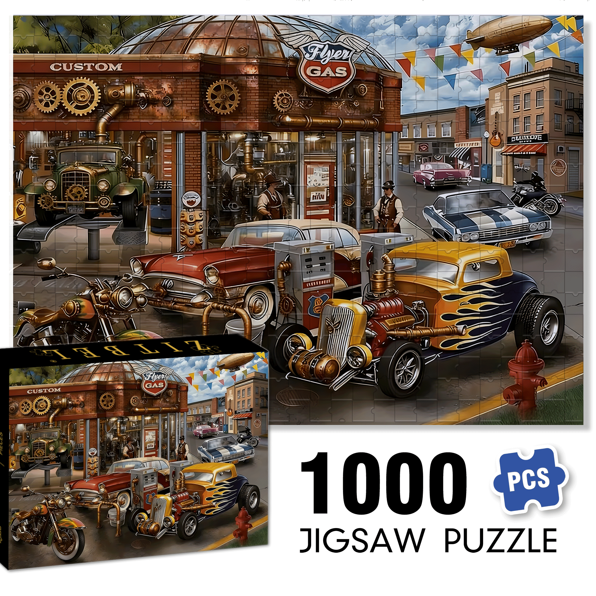 Stress-Relieving 500pcs/1000pcs Jigsaw Puzzle, Scratch-Resistant, Interactive Family Game & Brain-Boosting DIY Decor, Perfect for Halloween, Christmas & New Year Gifts, Family Puzzle Game